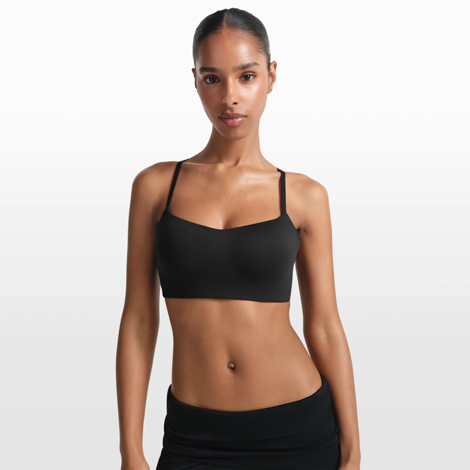 NikeSKIMS Matte Women's Contour Cami Bra - Black - Nylon/Elastane