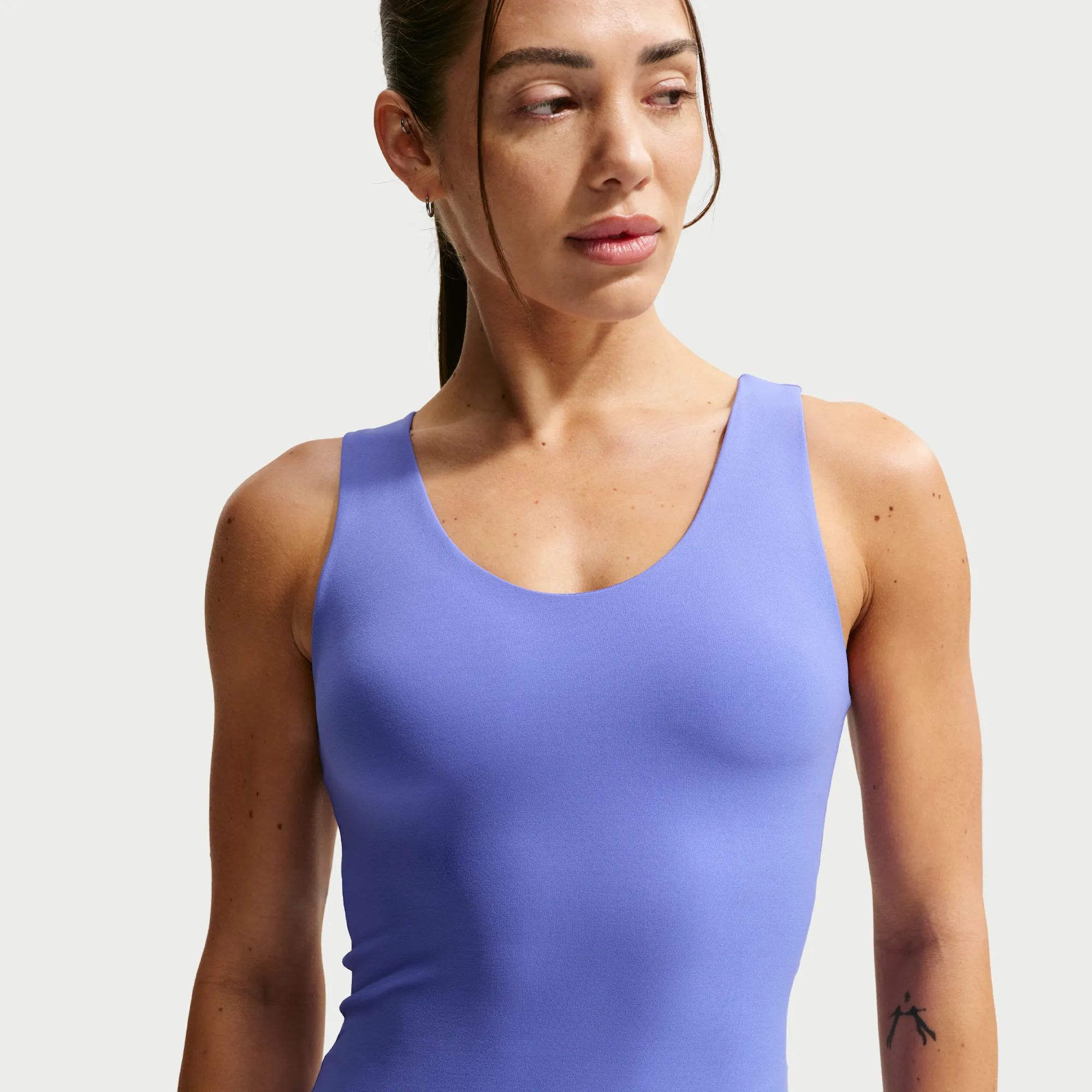 Nike Zenvy Women's Dri-FIT Tank Top - Blue - Nylon/Elastane