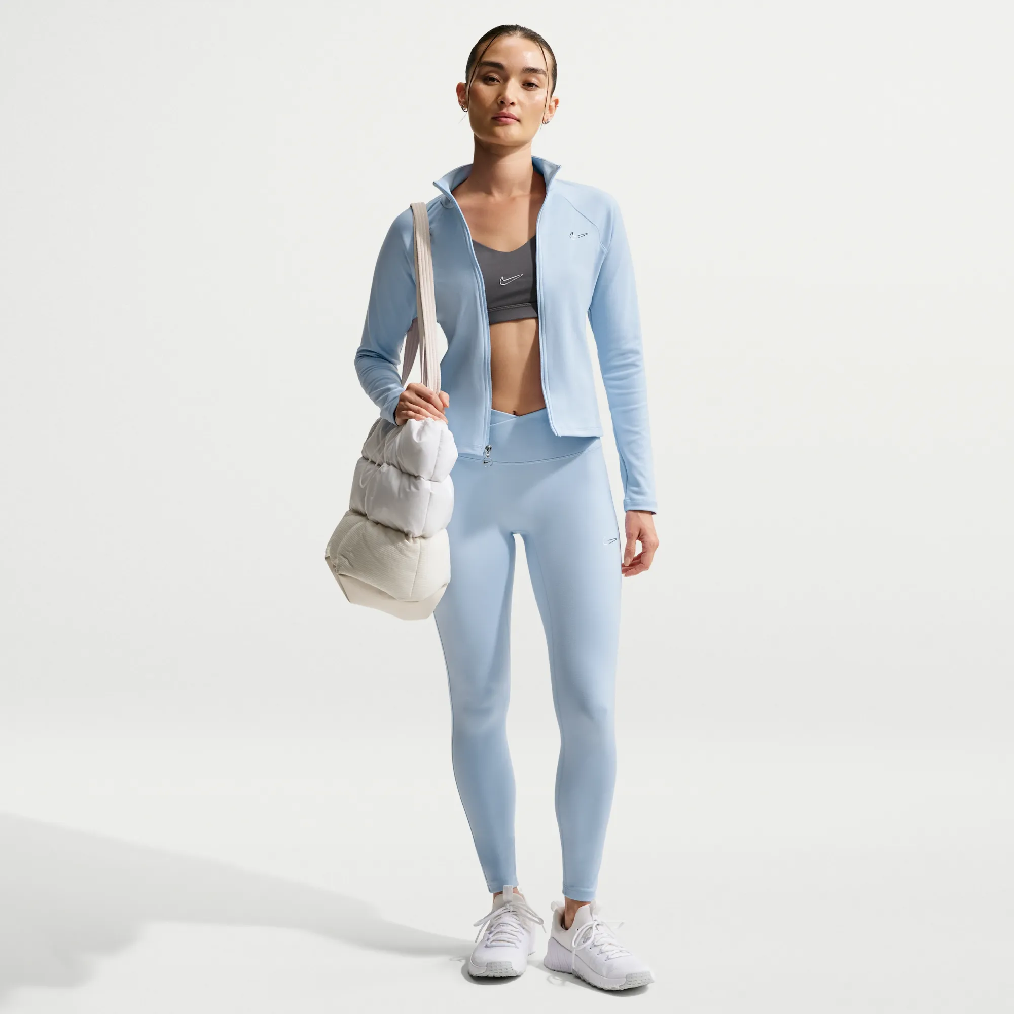 Nike One Women's Dri-FIT High-Waisted Leggings - Blue - Polyester/Elastane
