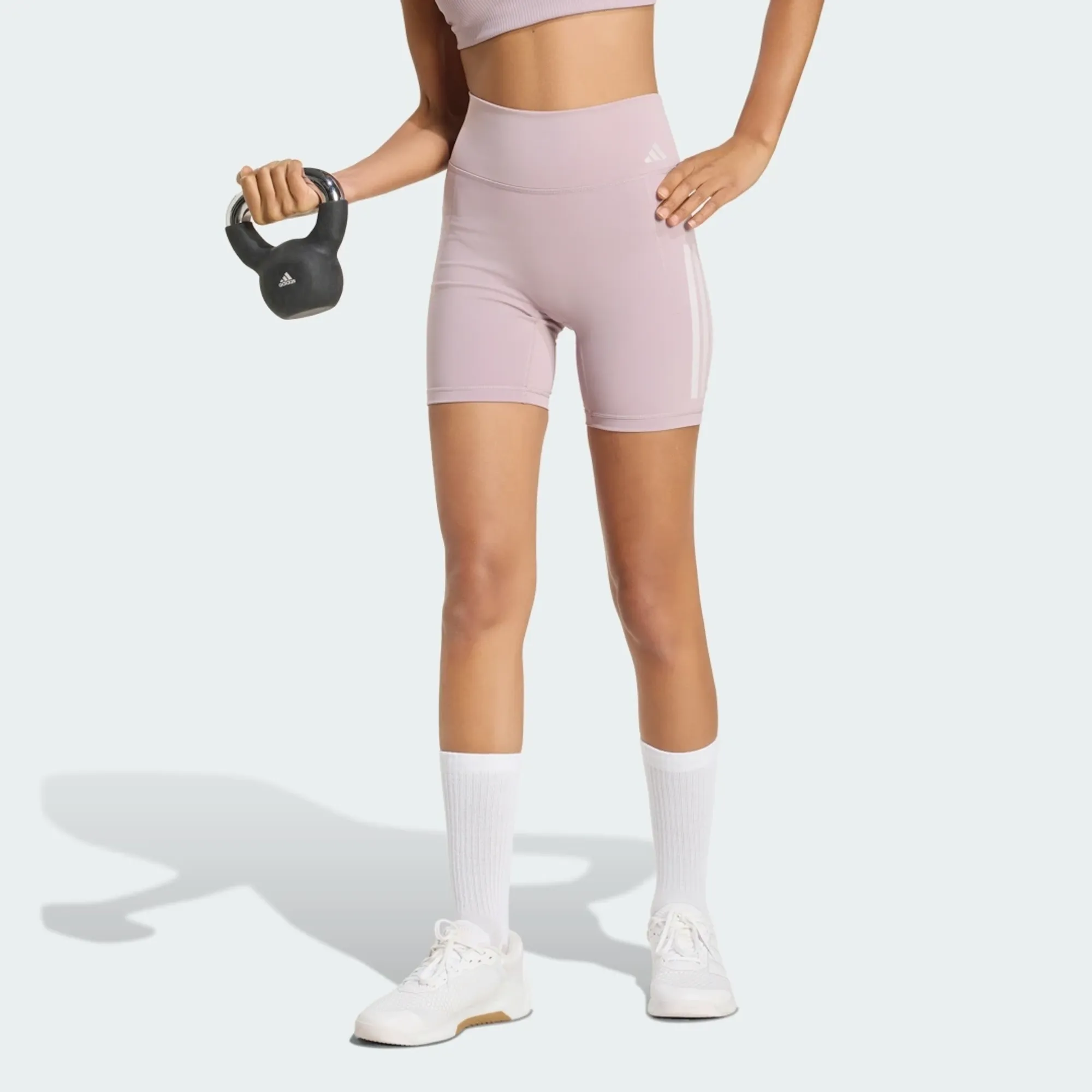 adidas Optime Workout 3-Stripes Short Leggings