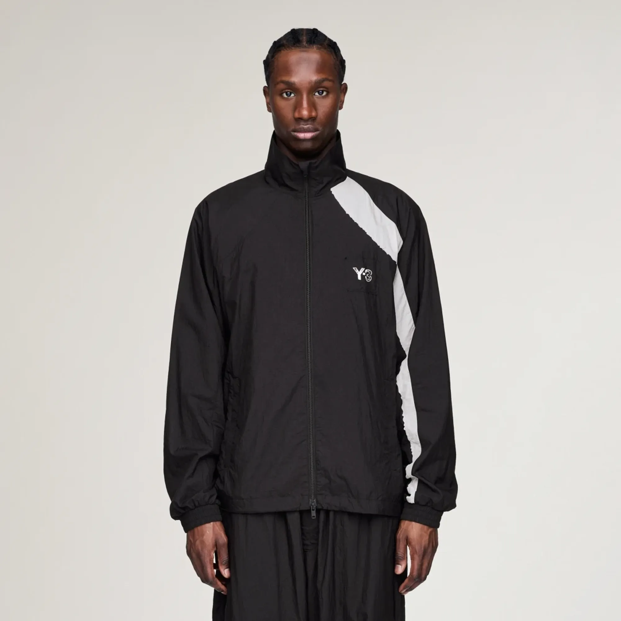 adidas Y-3 RAW EDGE 3 STRIPES NYLON SHELL JACKET