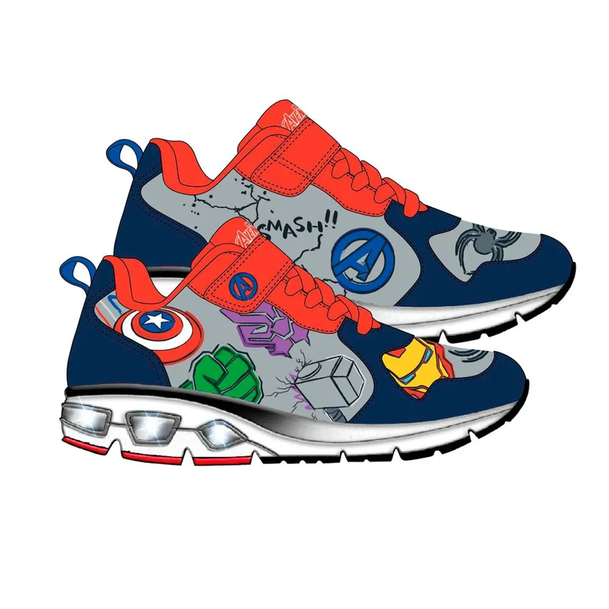 Cerda Group Sporty Tpr Sole With Lights Avengers Trainers