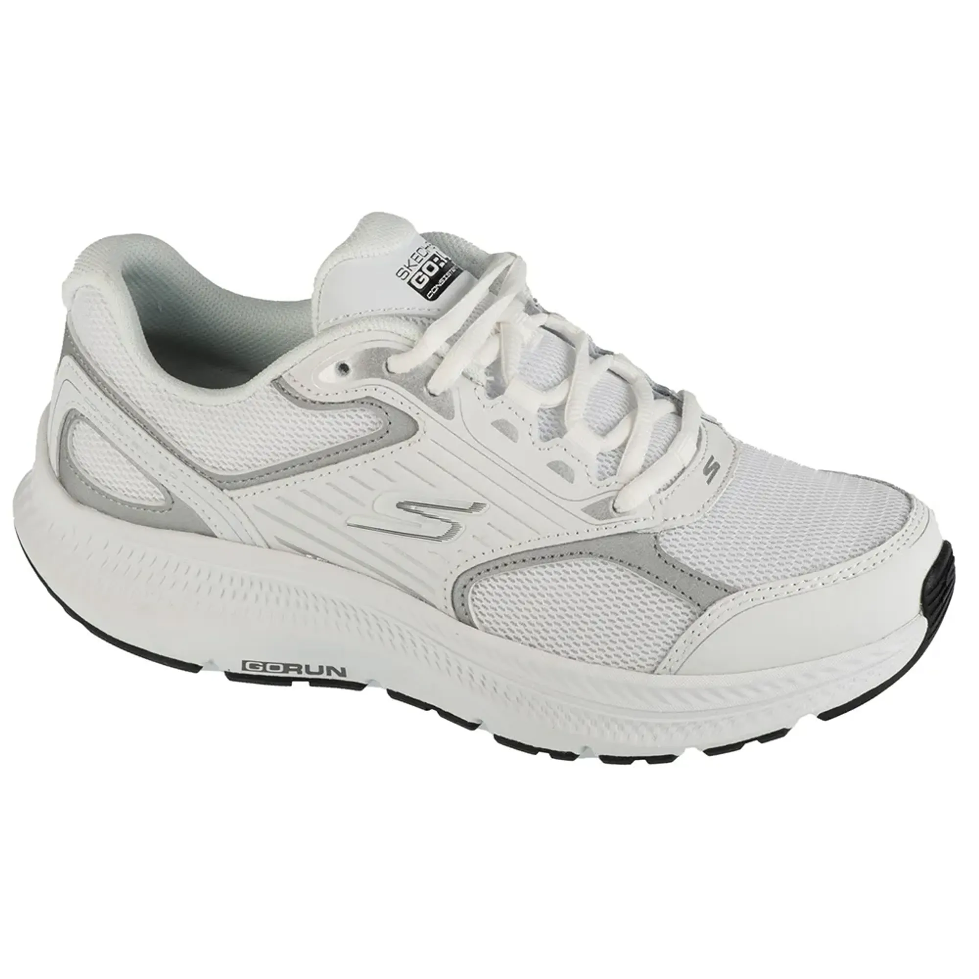 Skechers Women's GO RUN Consistent 2.0 - Advantage Sneaker in White/Silver