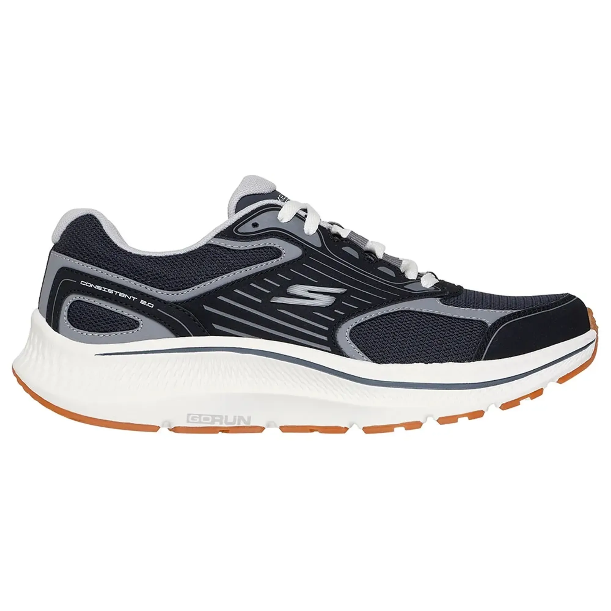 Skechers Men's GO RUN Consistent 2.0 Sneaker in Black/White