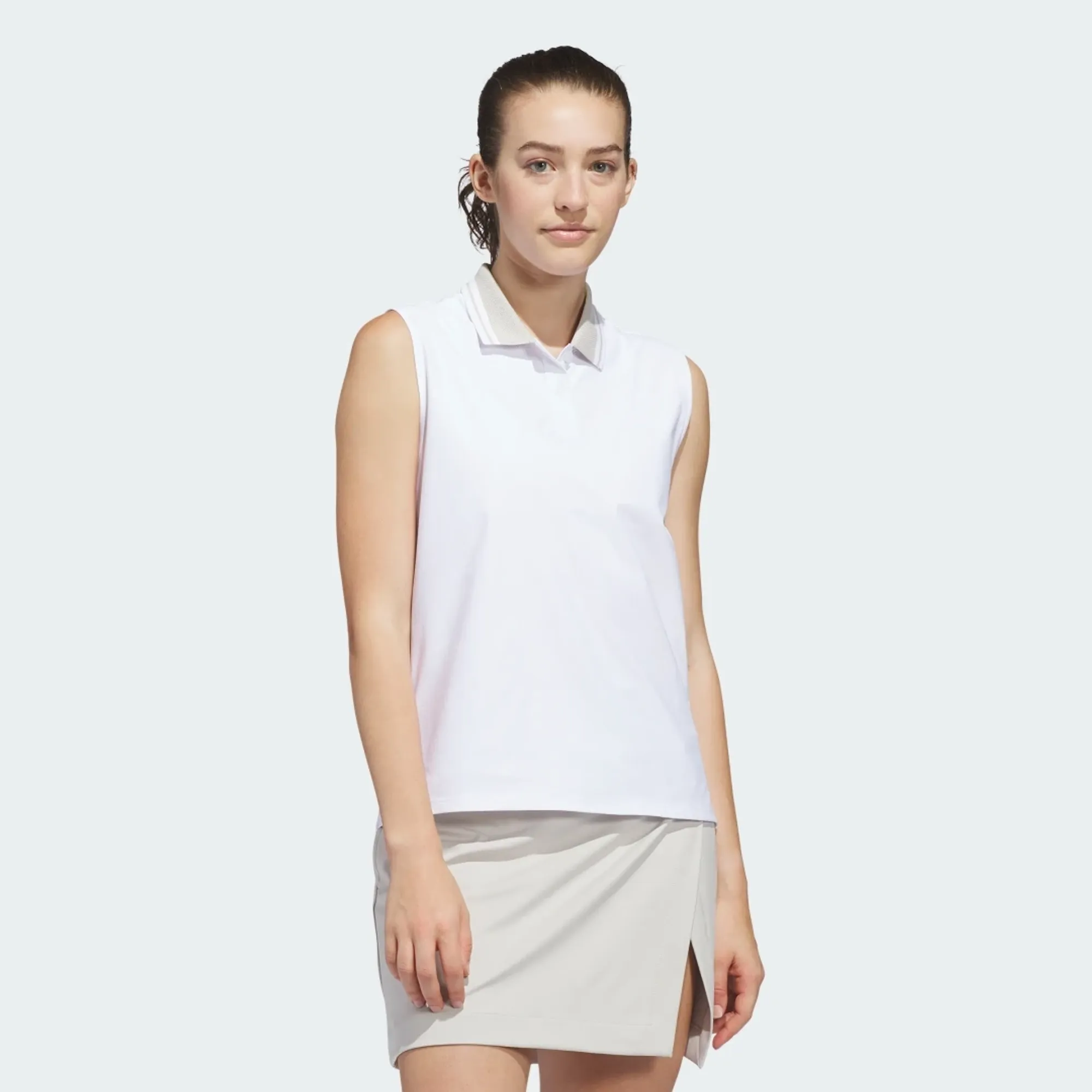 adidas Beyond The Course Twistknit Sleeveless Polo Shirt