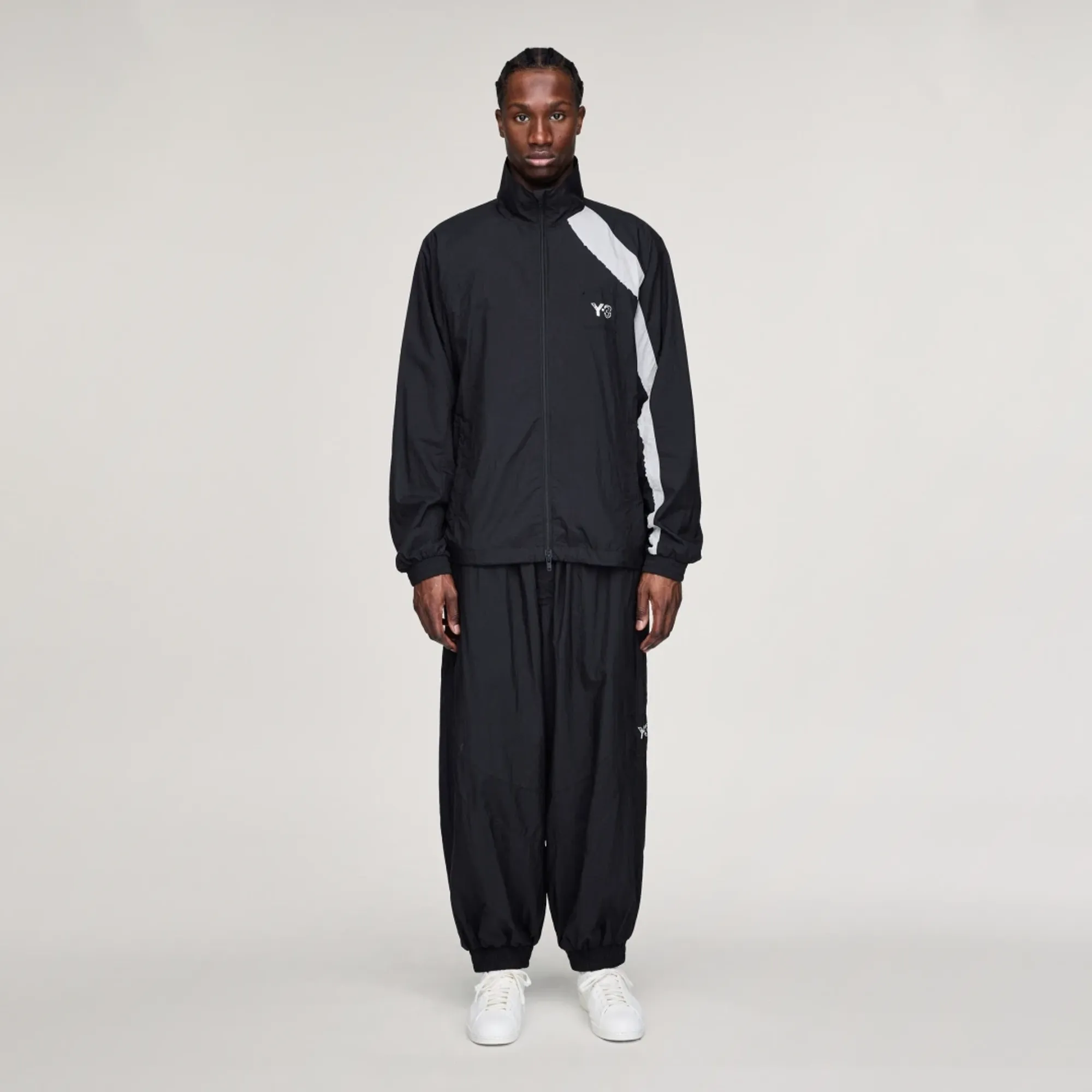 adidas Y-3 RAW EDGE 3 STRIPES NYLON SHELL Tracksuit Bottoms