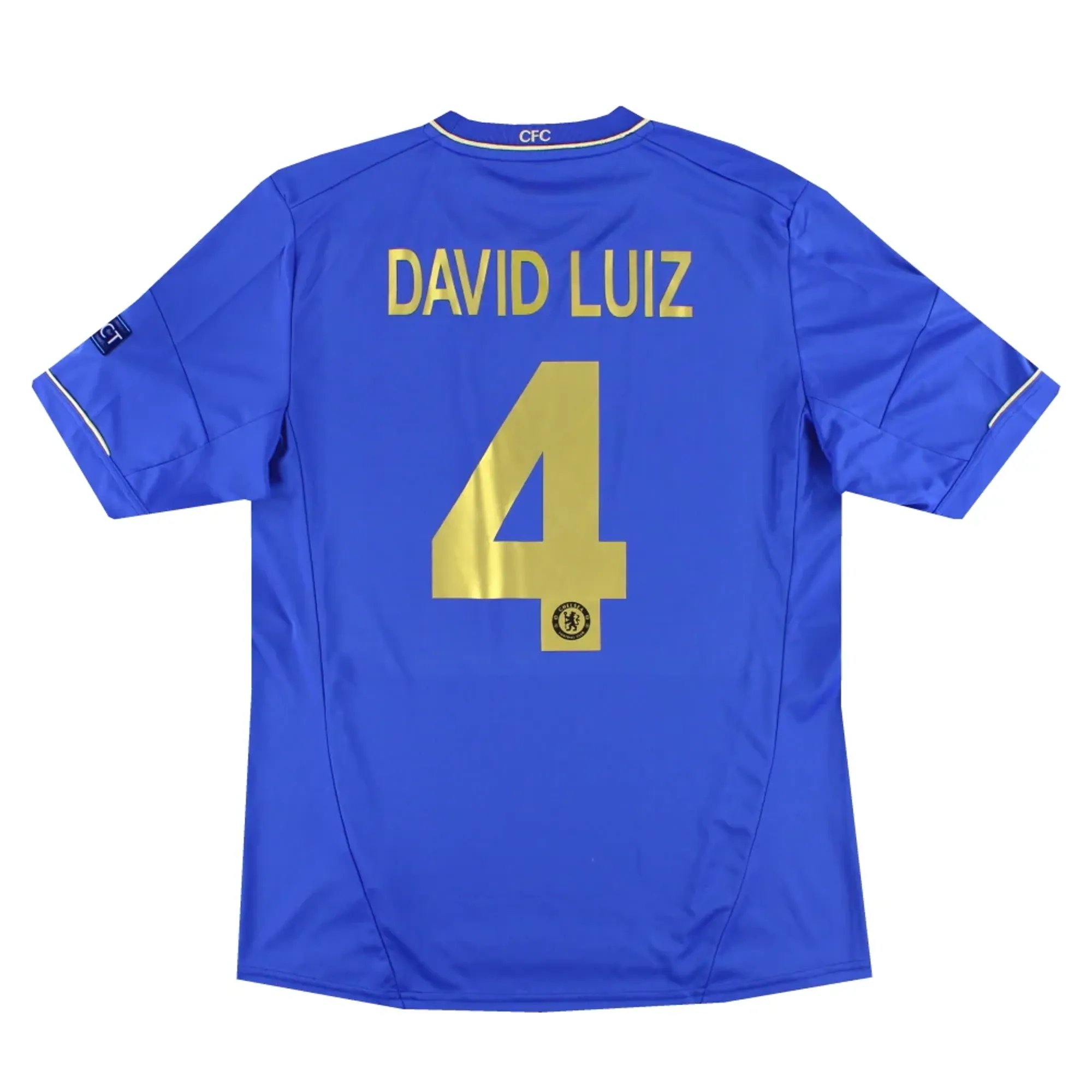 2012-13 Chelsea adidas Home Shirt David Luiz #4 *Mint* L - Chelsea / Mint 