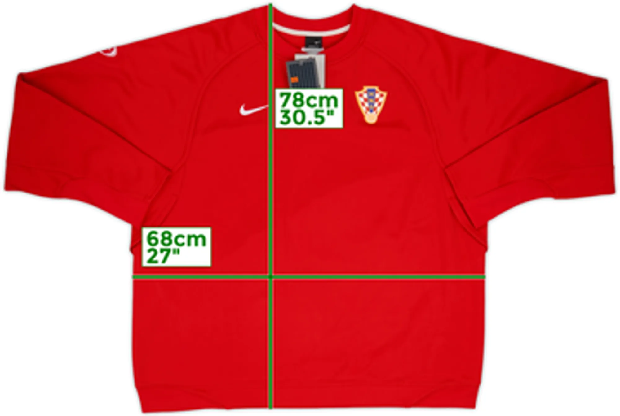 2006-07 Croatia Nike Sweat Top (XXL)