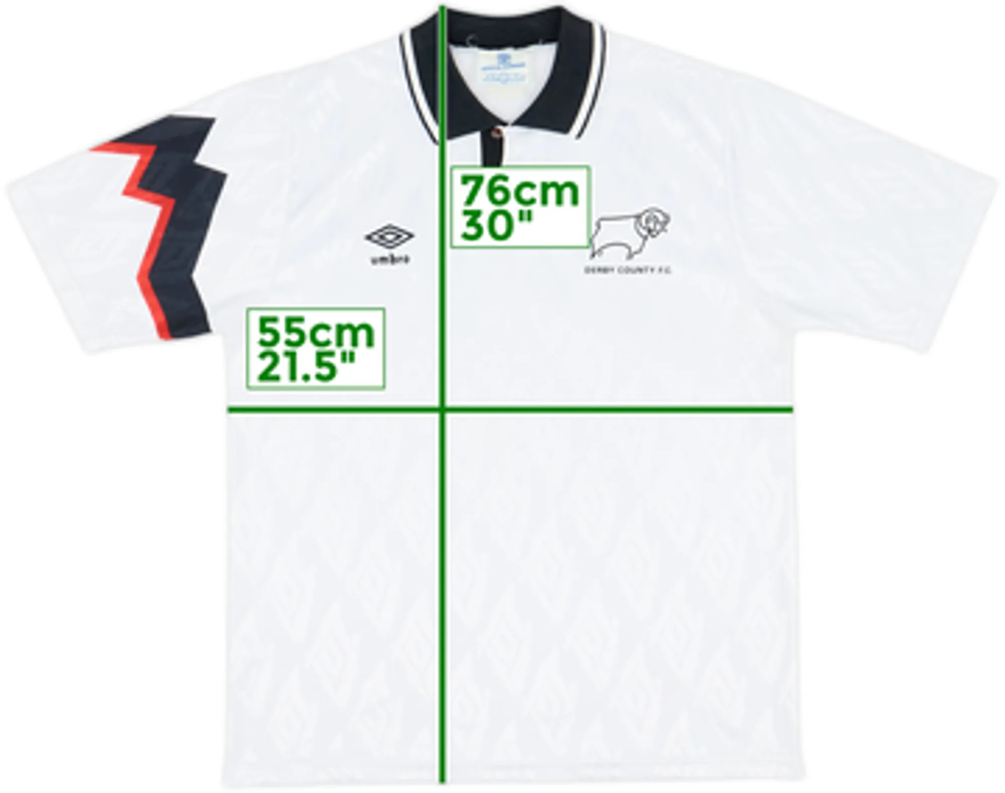 1991-93 Derby County Home Shirt - 9/10 - (L)