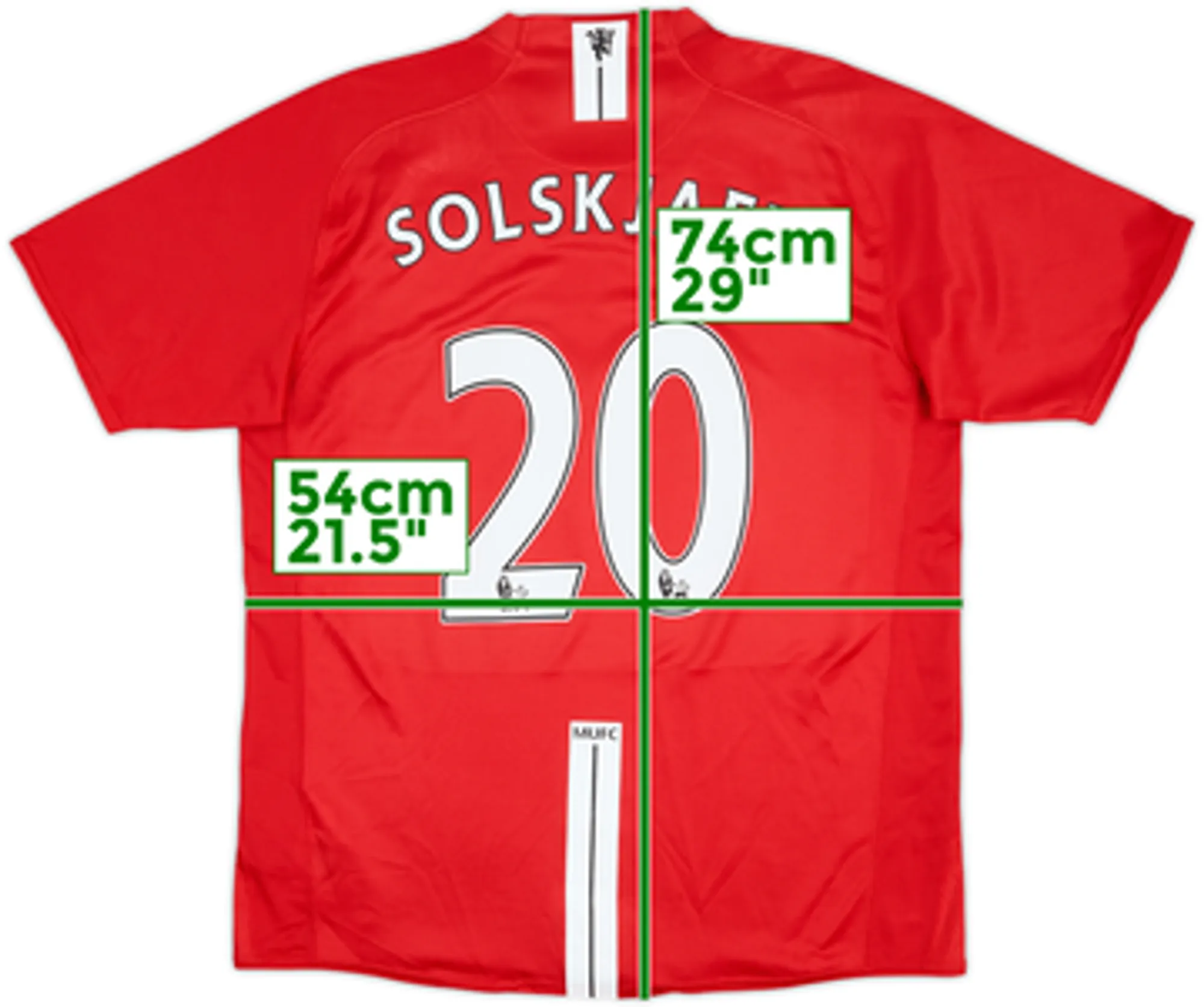 2007-09 Manchester United Home Shirt Solskjaer #20 - 8/10 - (L)