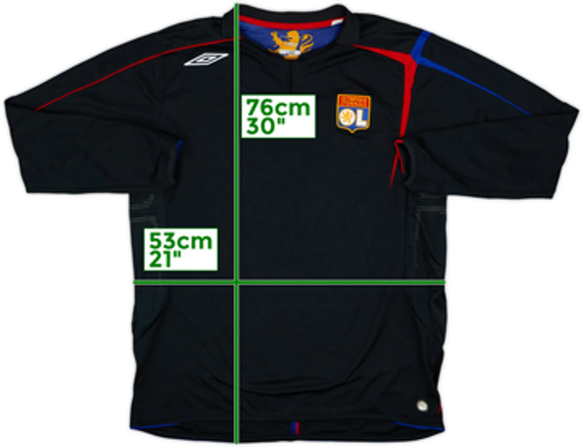 2005-06 Lyon European L/S Shirt - 9/10 - (XL)