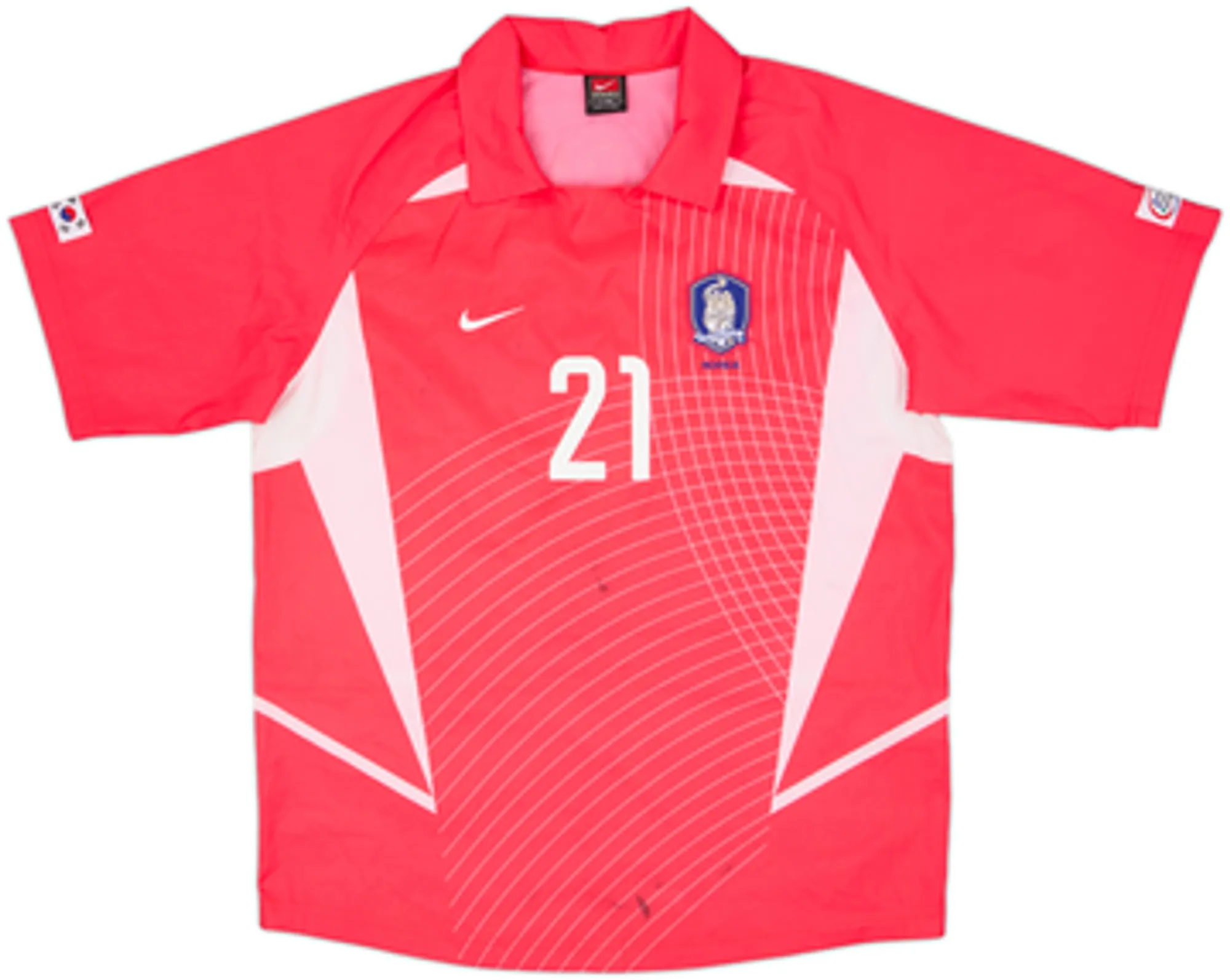 2002-03 South Korea Home Shirt J.S.Park #21 - 4/10 - (L)