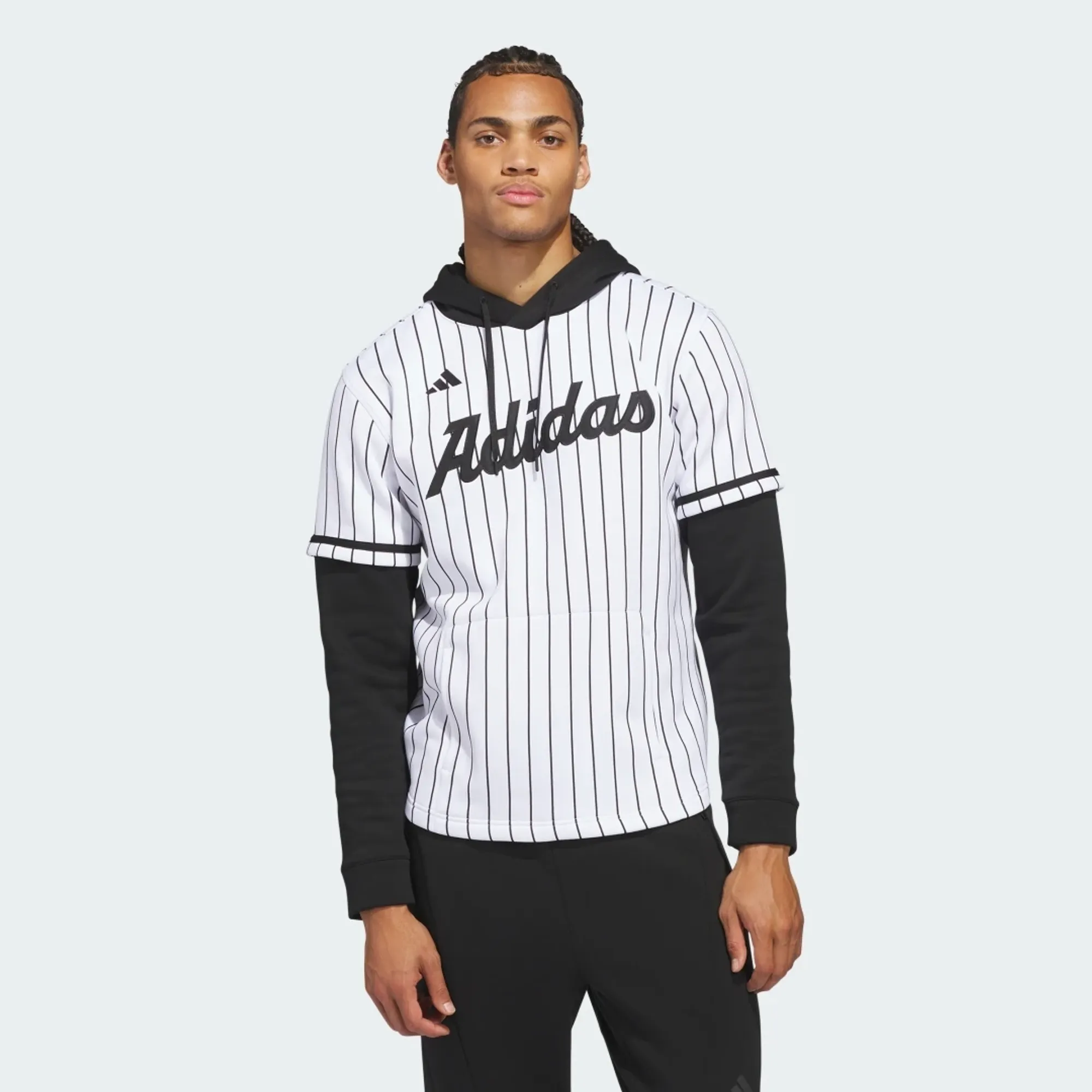 adidas adidas Dugout Pinstripe Hooded Jersey