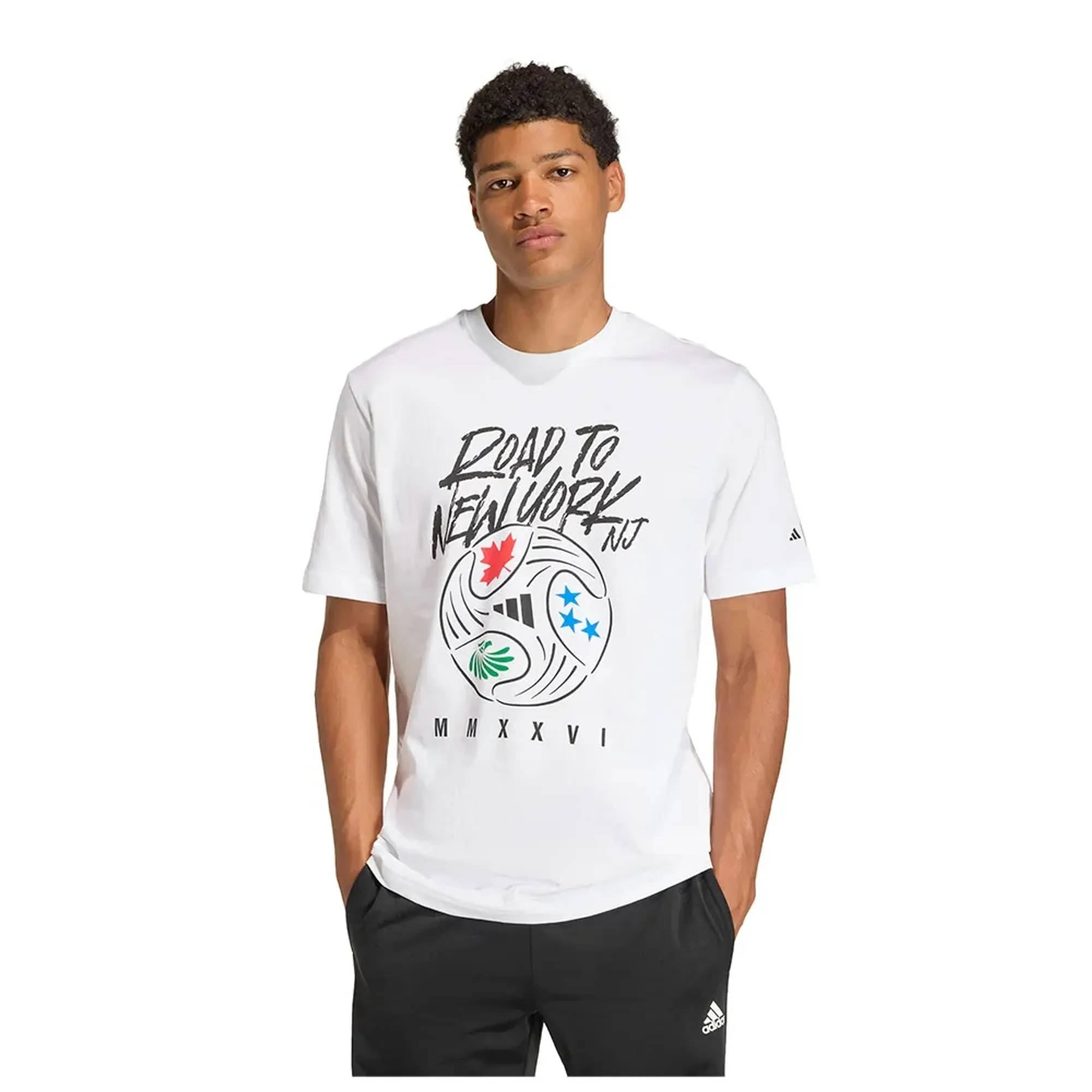 Adidas Fifa World Cup Road To Ny Nj Graphic Short Sleeve T-shirt