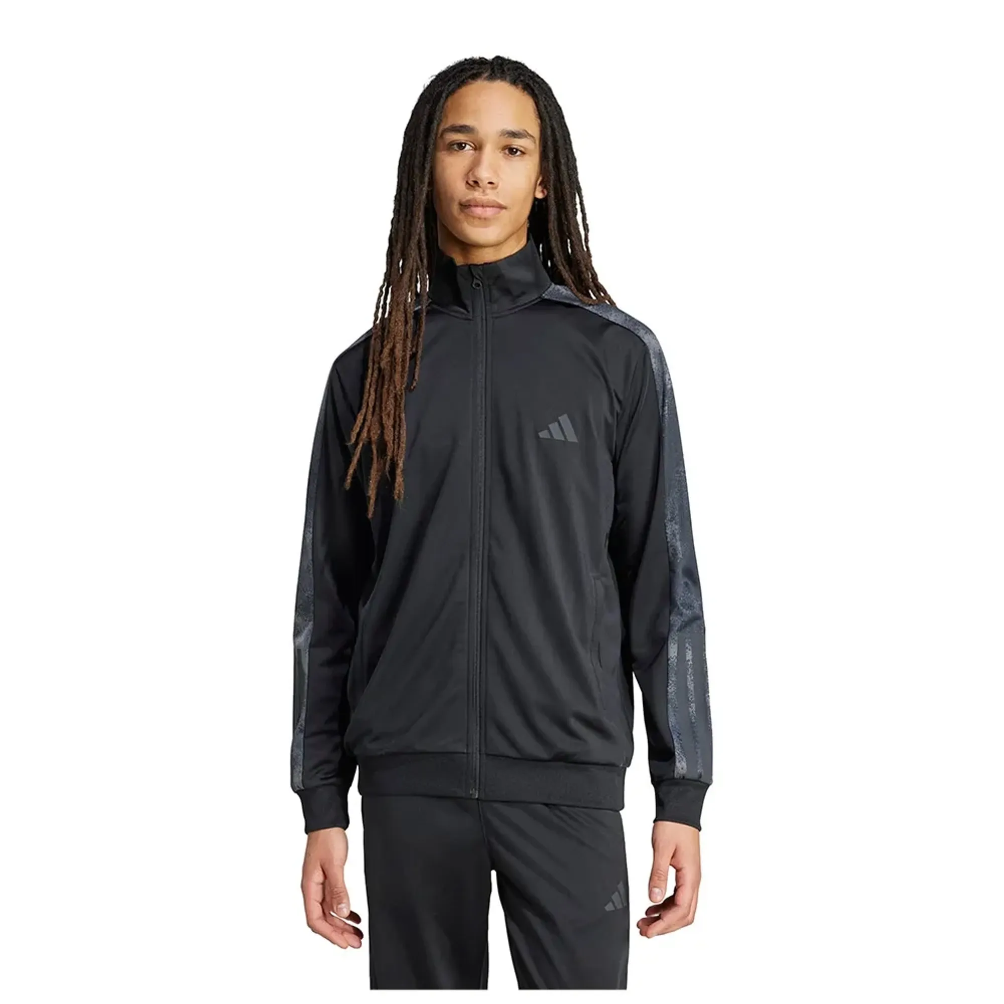 Adidas 3 Stripes Camo Full Zip Sweatshirt