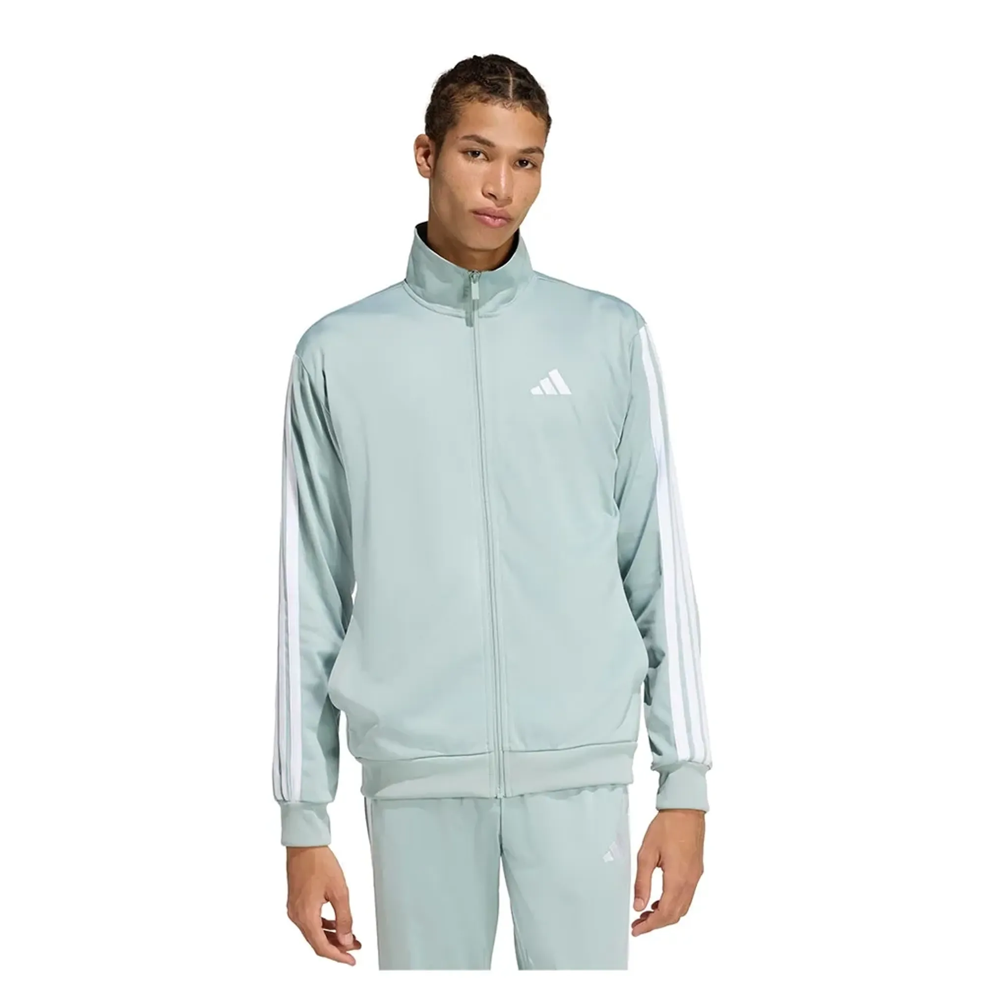 Adidas 3 Stripes Tricot Regular Full Zip Sweatshirt