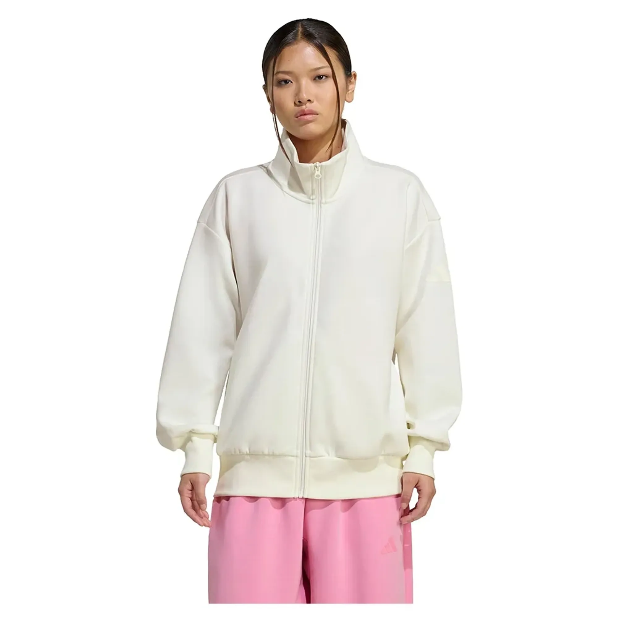 Adidas Soft Lux Loose Full Zip Sweatshirt