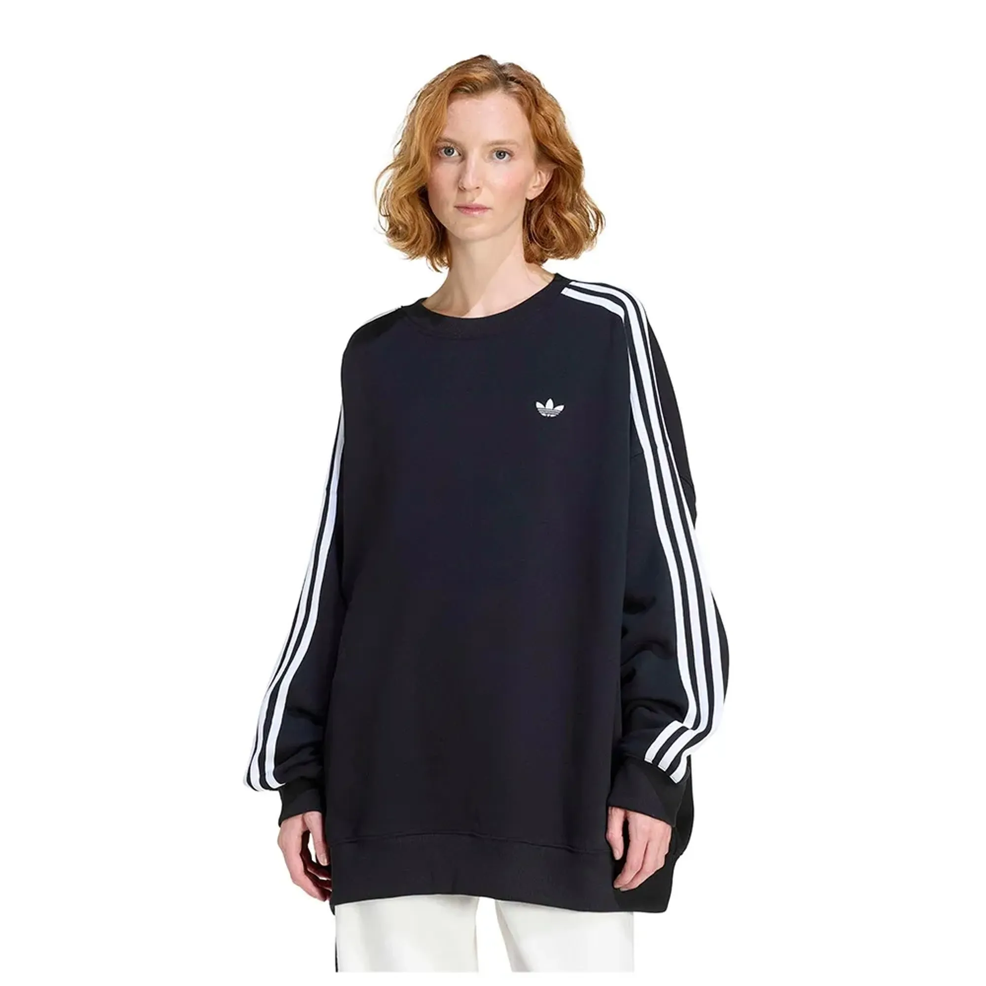Adidas Originals 3 Stripes Oversized Adilenium Crew Sweatshirt