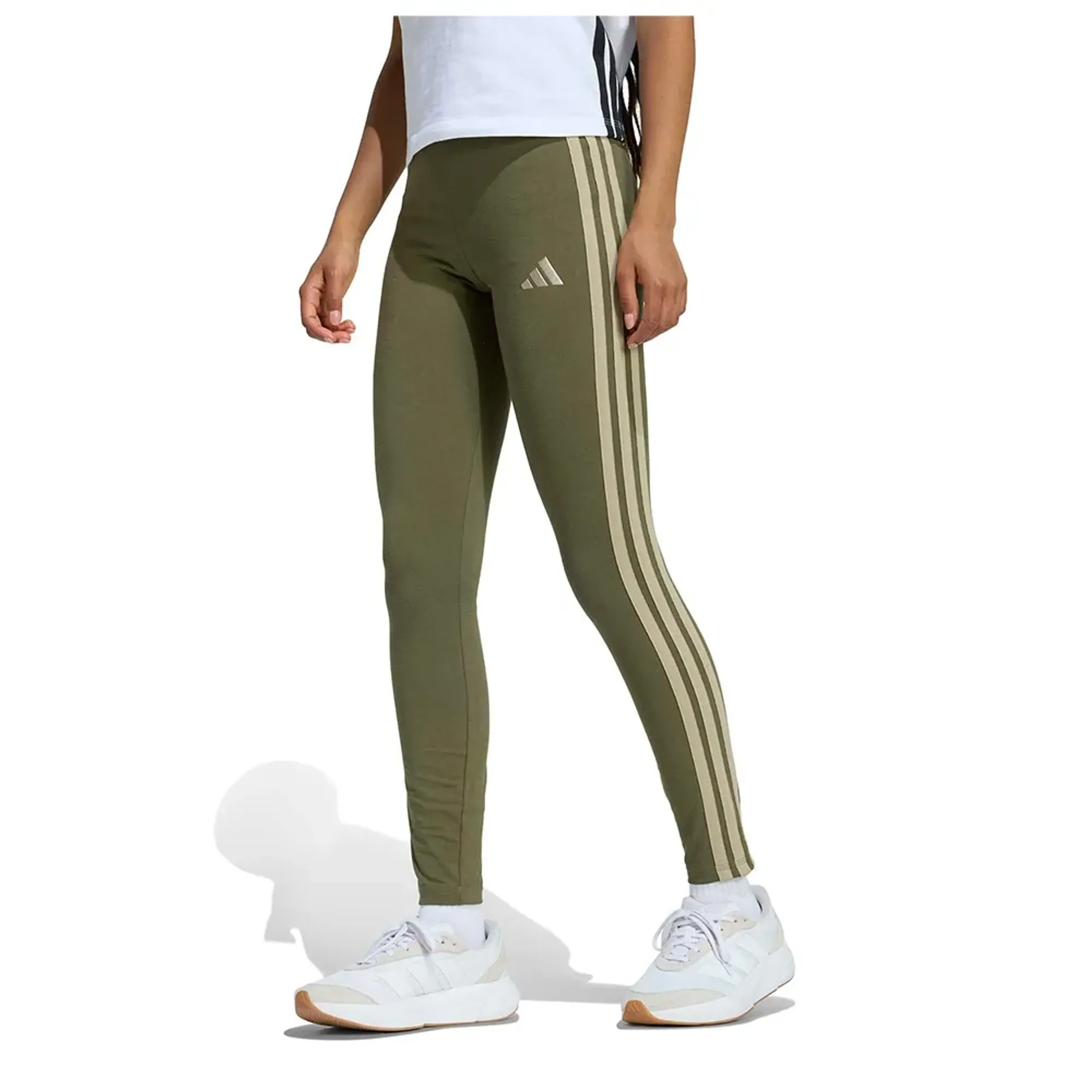 Adidas Essentials 3 Stripes Cotton Leggings