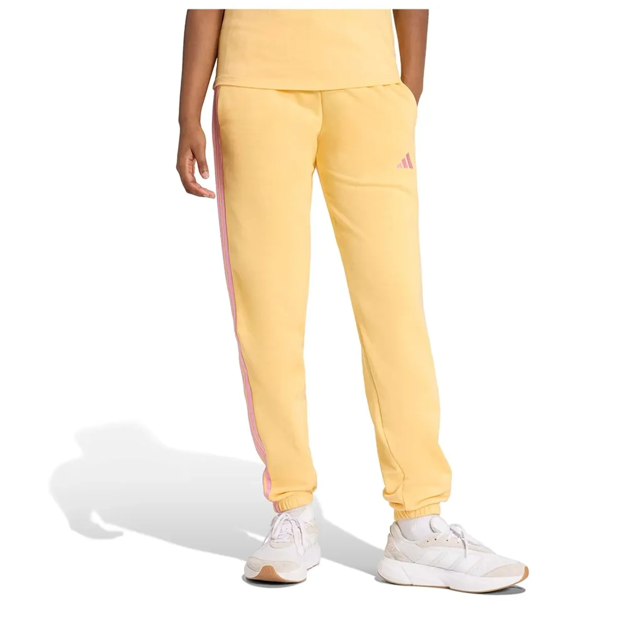 Adidas Essentials 3 Stripes French Terry Cuffed Joggers