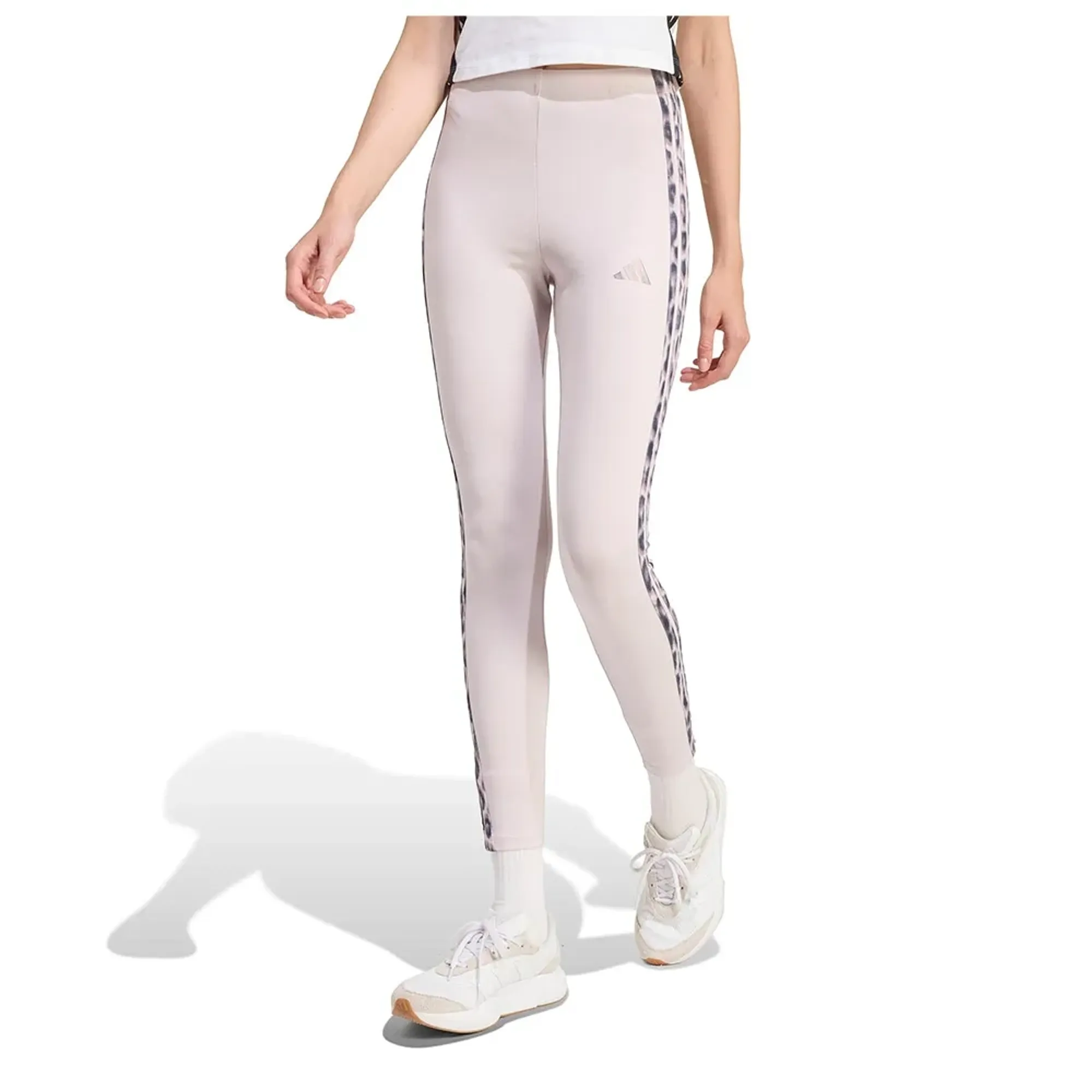 Adidas Seasonal Essentials Leopard Print 3 Stripes Leggings