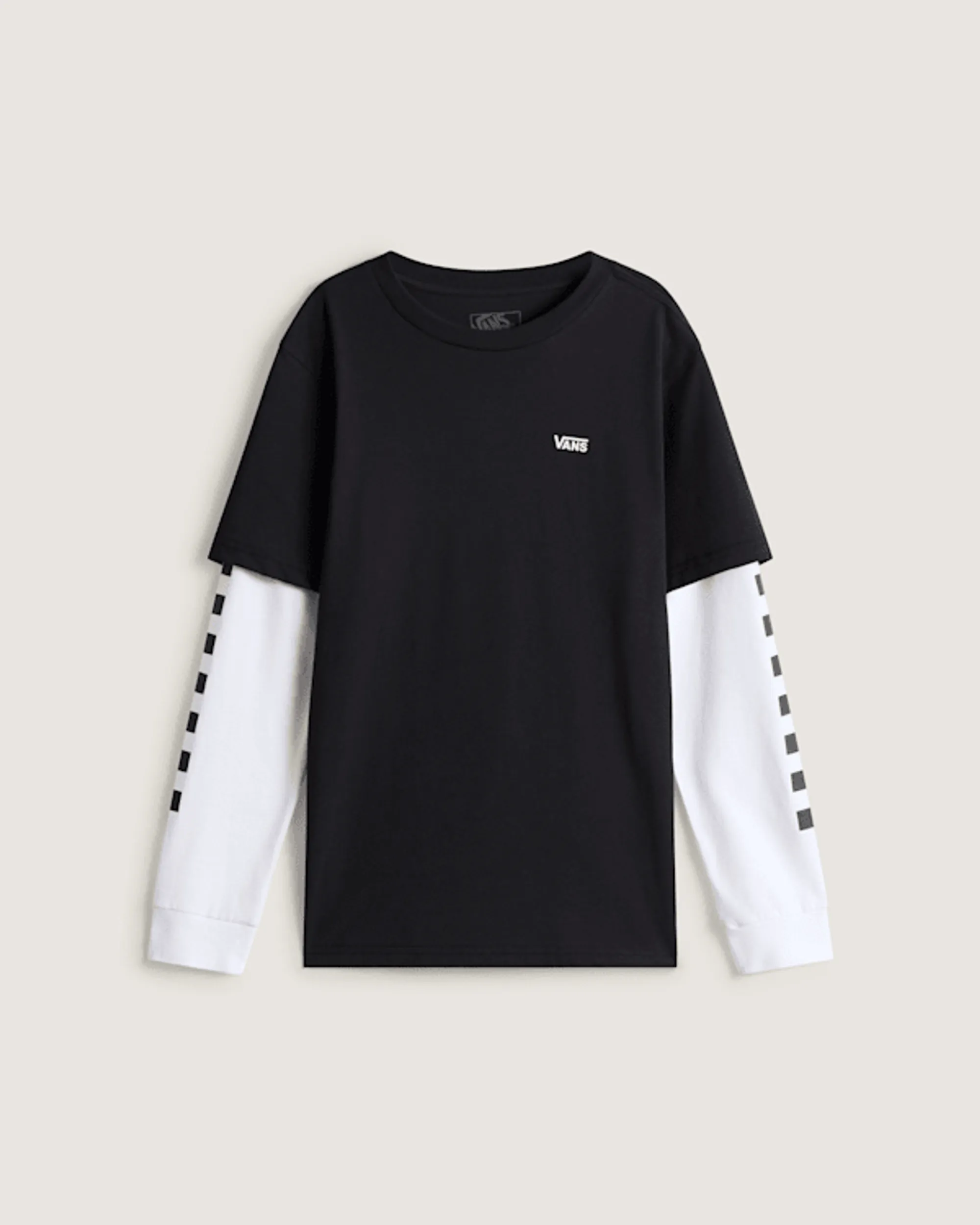 Vans - Long Check Twofer T-Shirt (8-14 Years), Black