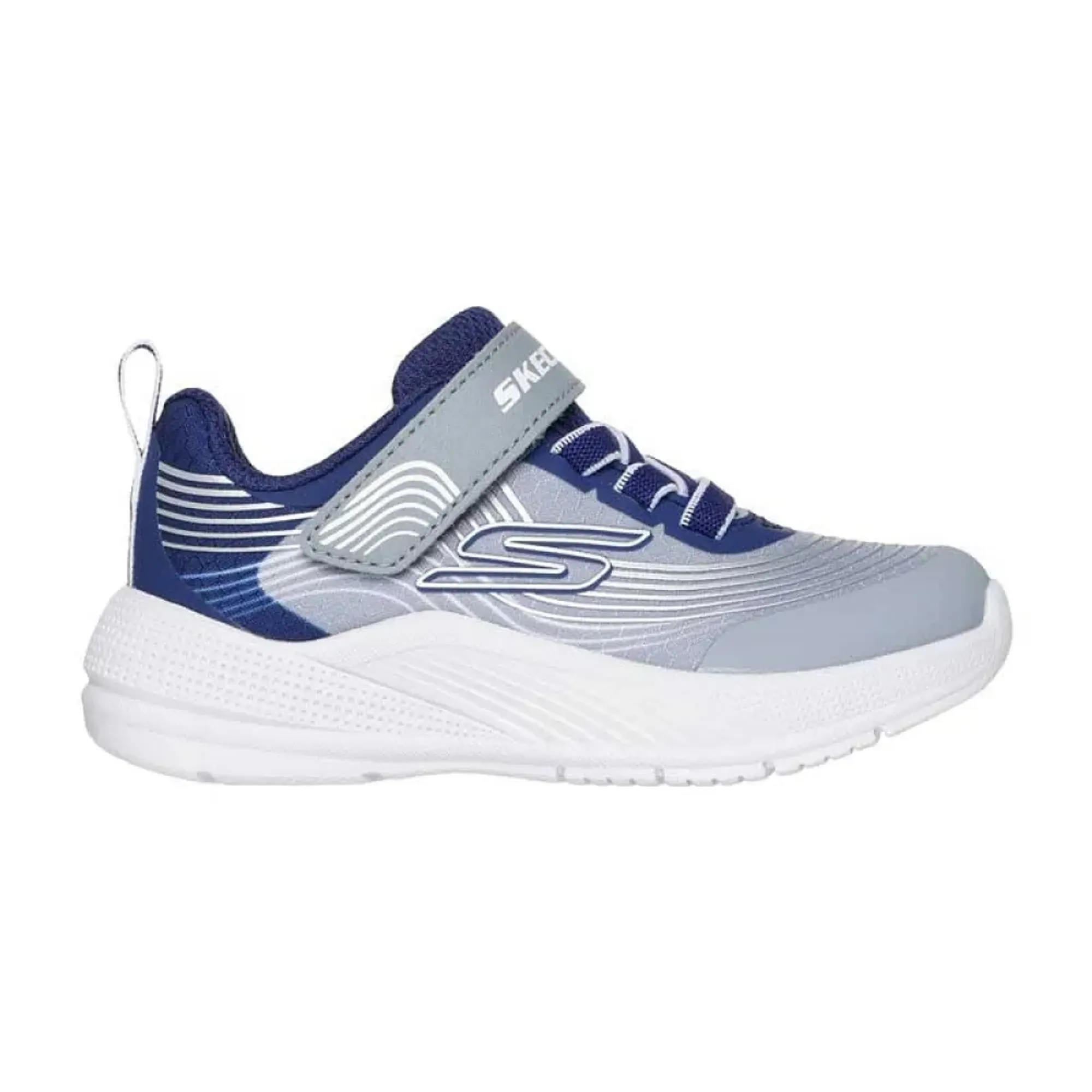 Skechers Microspec Advance Sneaker in Navy Blue/Light Gray
