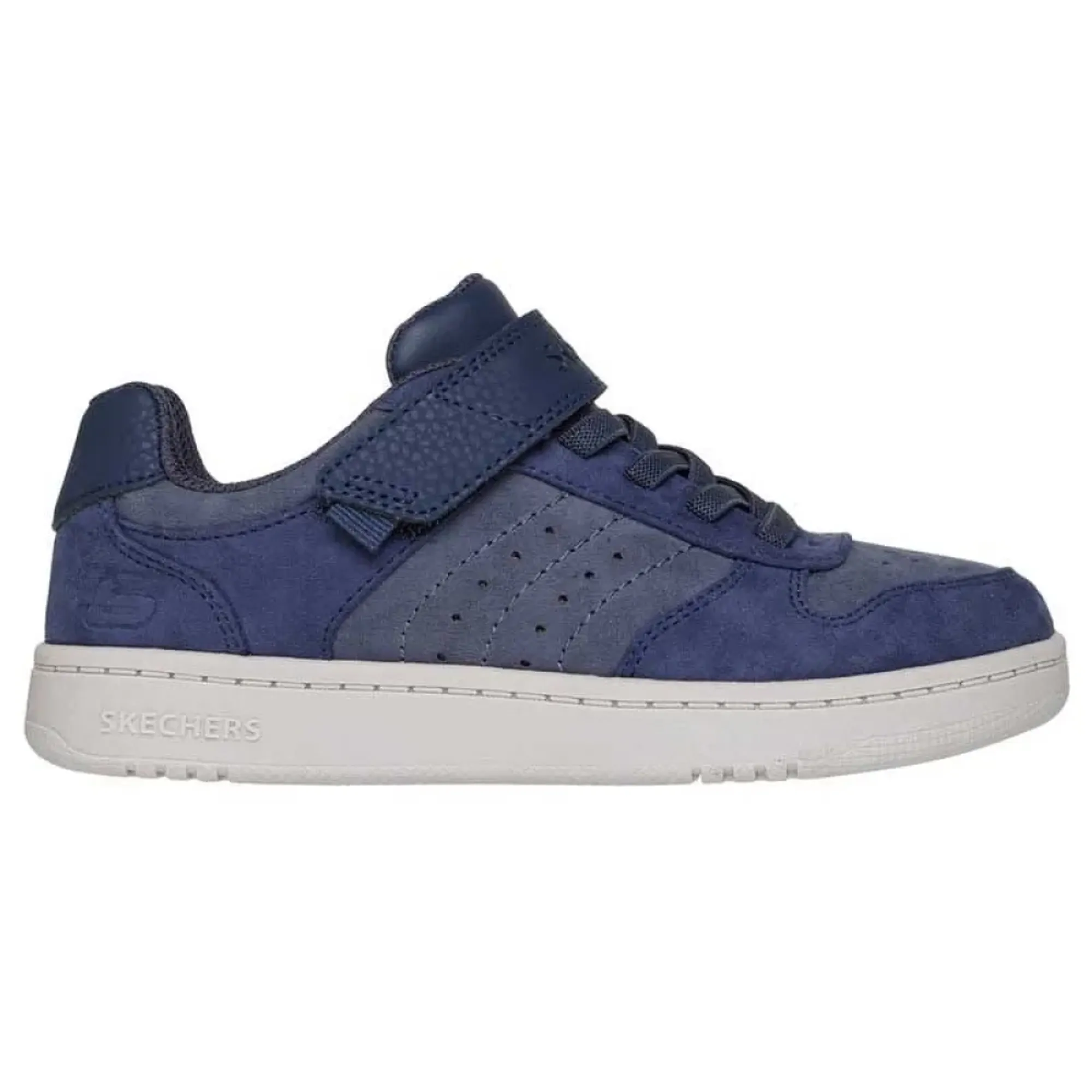 Skechers Boy's Quick Street - Smooth Avenue Sneaker in Navy Blue