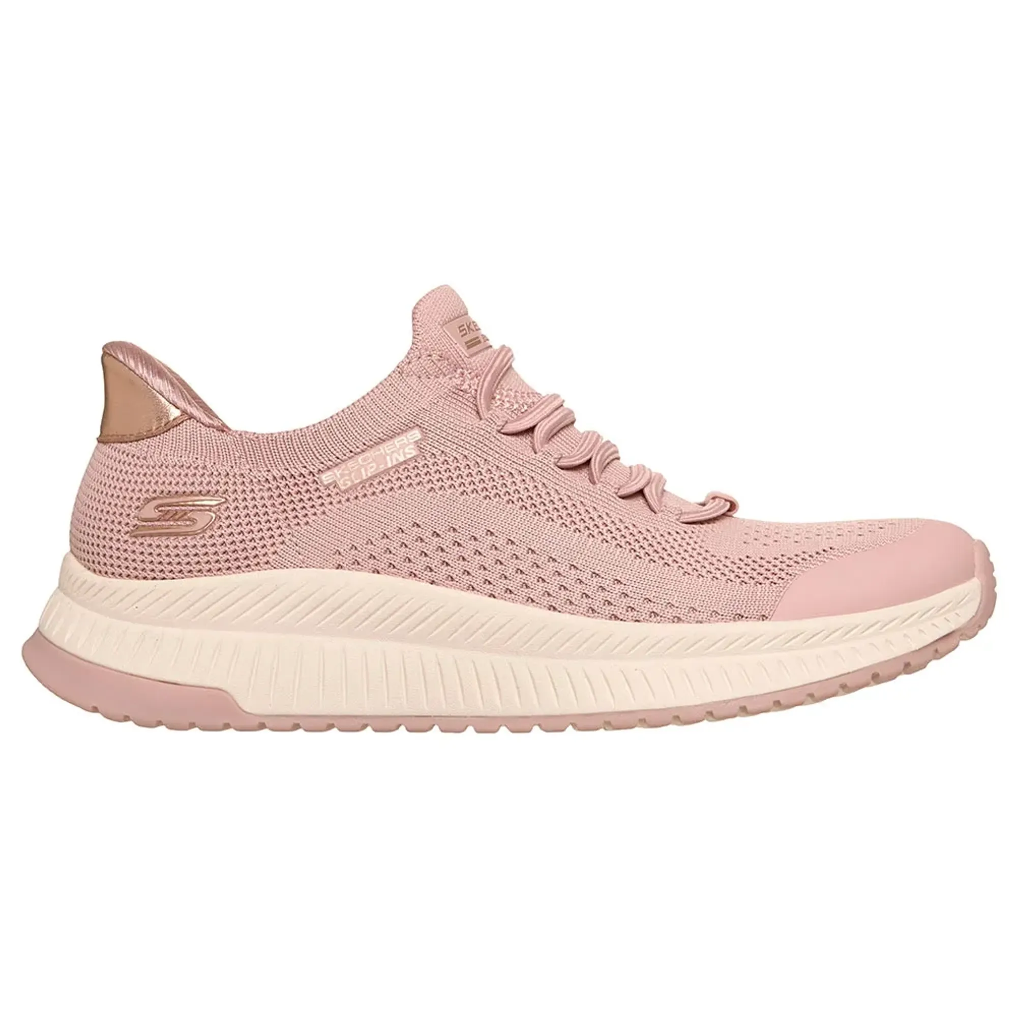 Skechers Women's Slip-ins: BOBS Squad 4 - Dire Step Sneaker in Blush Pink