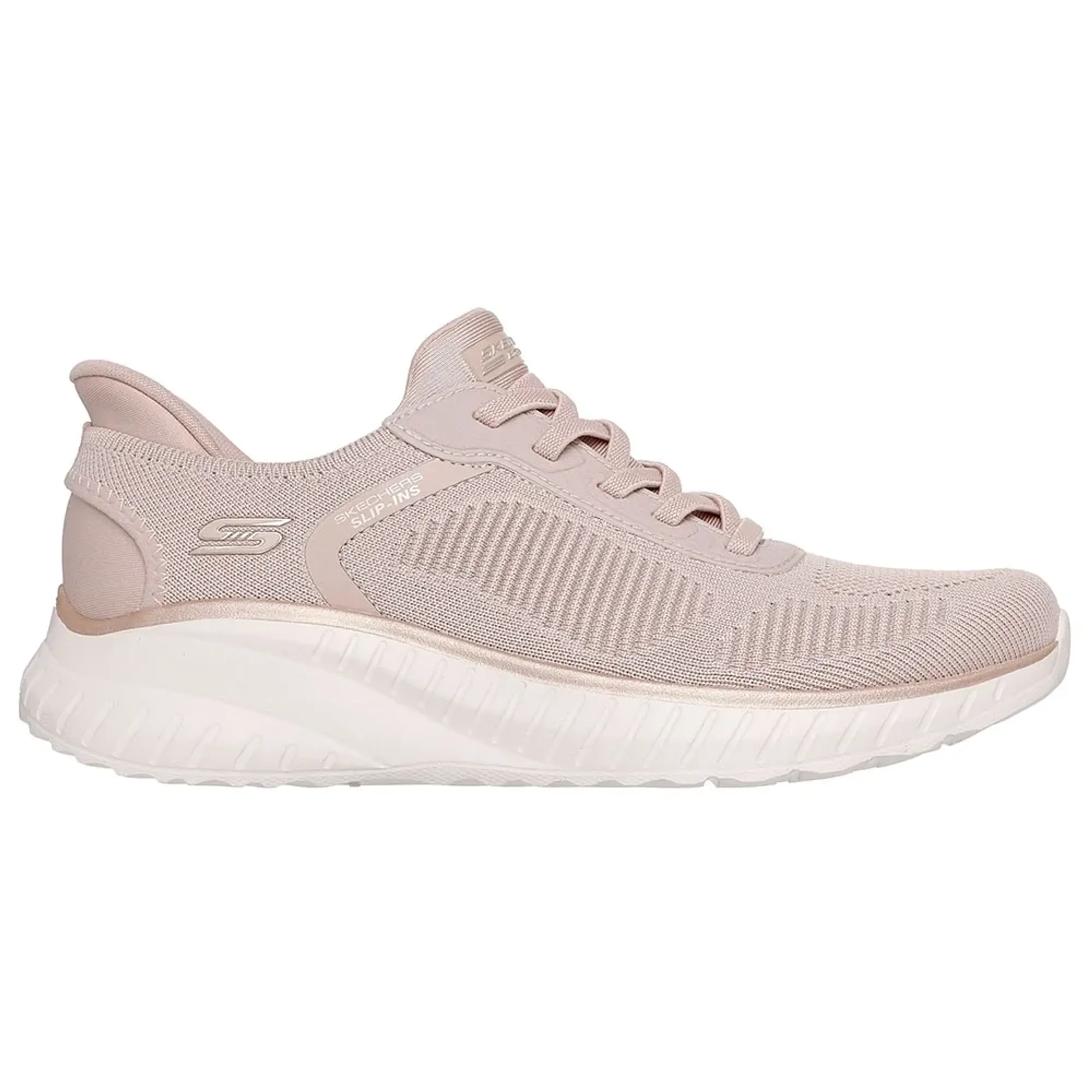 Skechers Women's Slip-ins: BOBS Sport Squad Chaos Sneaker in Natural/Gold