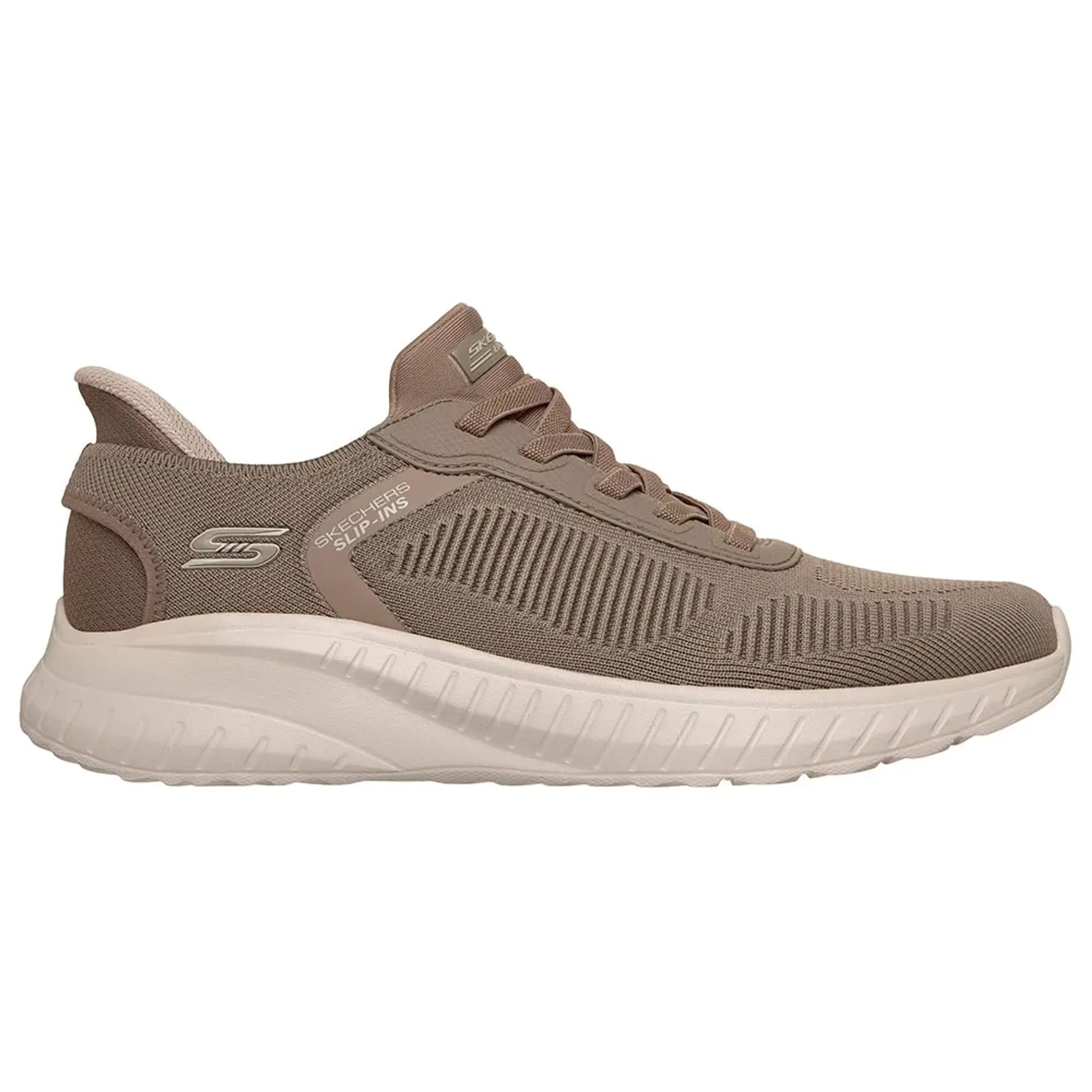 Skechers Men's Slip-ins: BOBS Sport Squad Chaos - Solid Step Sneaker in Dark Taupe