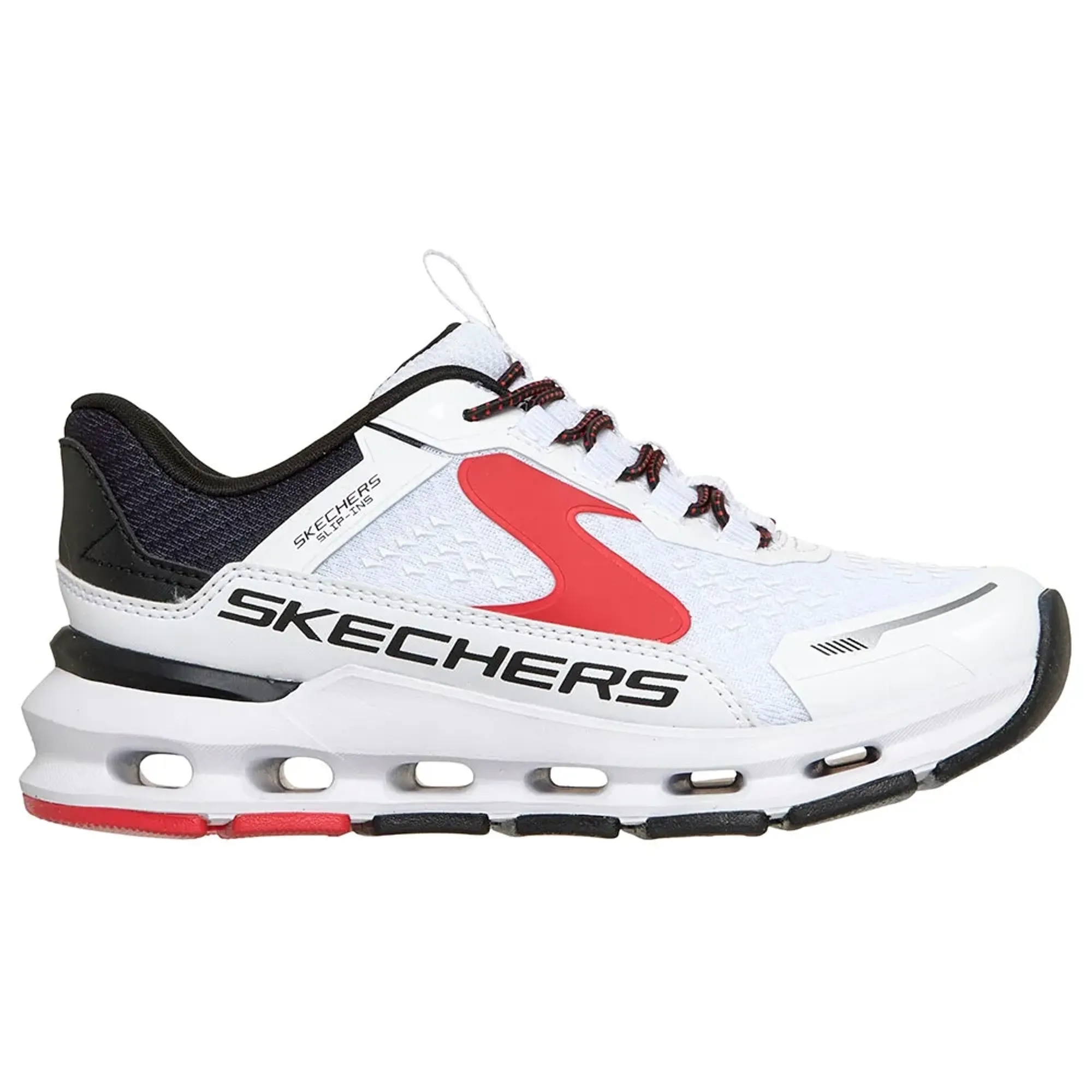Skechers Boy's Slip-ins: Glide-Step Plus - Vista-Lane Sneaker in White/Black/Red