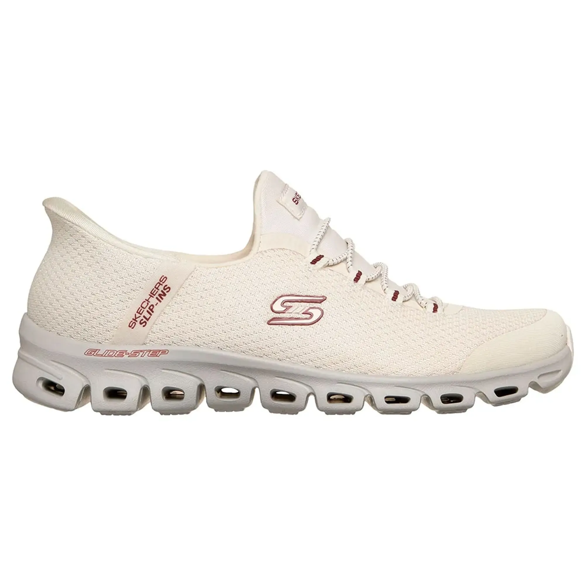 Skechers Women's Slip-Ins: Glide-Step - Vibey Slip-On Shoes in Off White/Grey