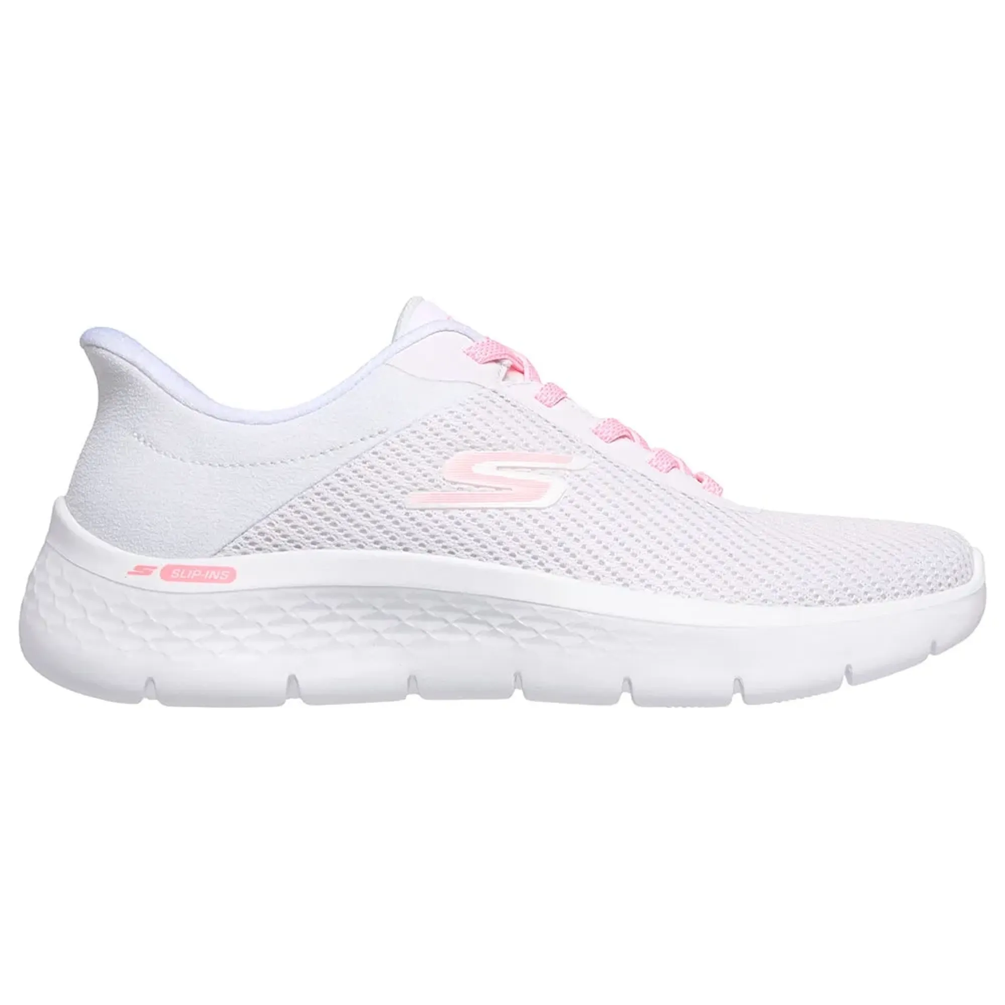 Skechers Women's Slip-ins: GO WALK Flex - Carla Sneaker in White/Pink