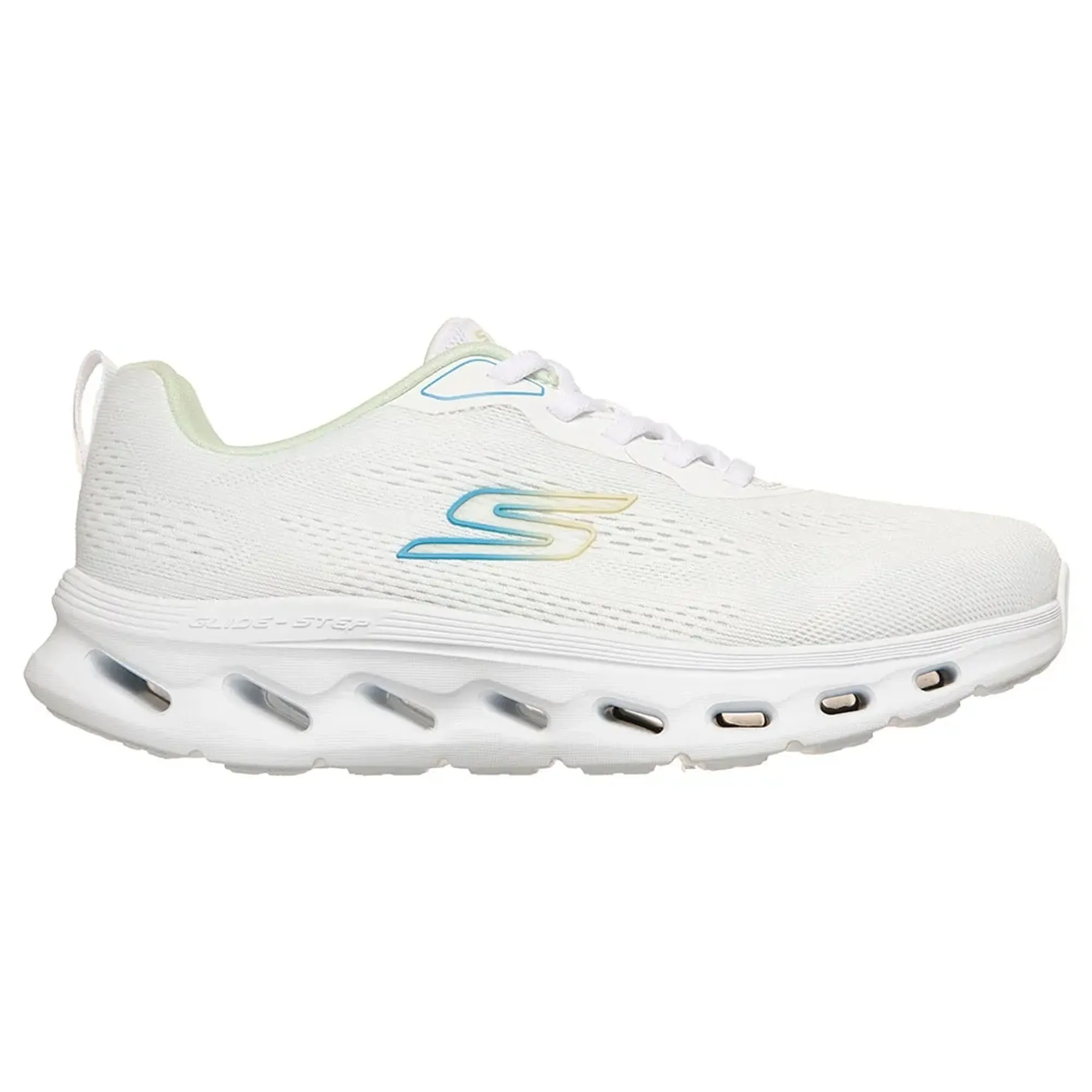 Skechers Women's GO WALK Glide-Step 2.0 - Kristee Sneaker in White/Blue