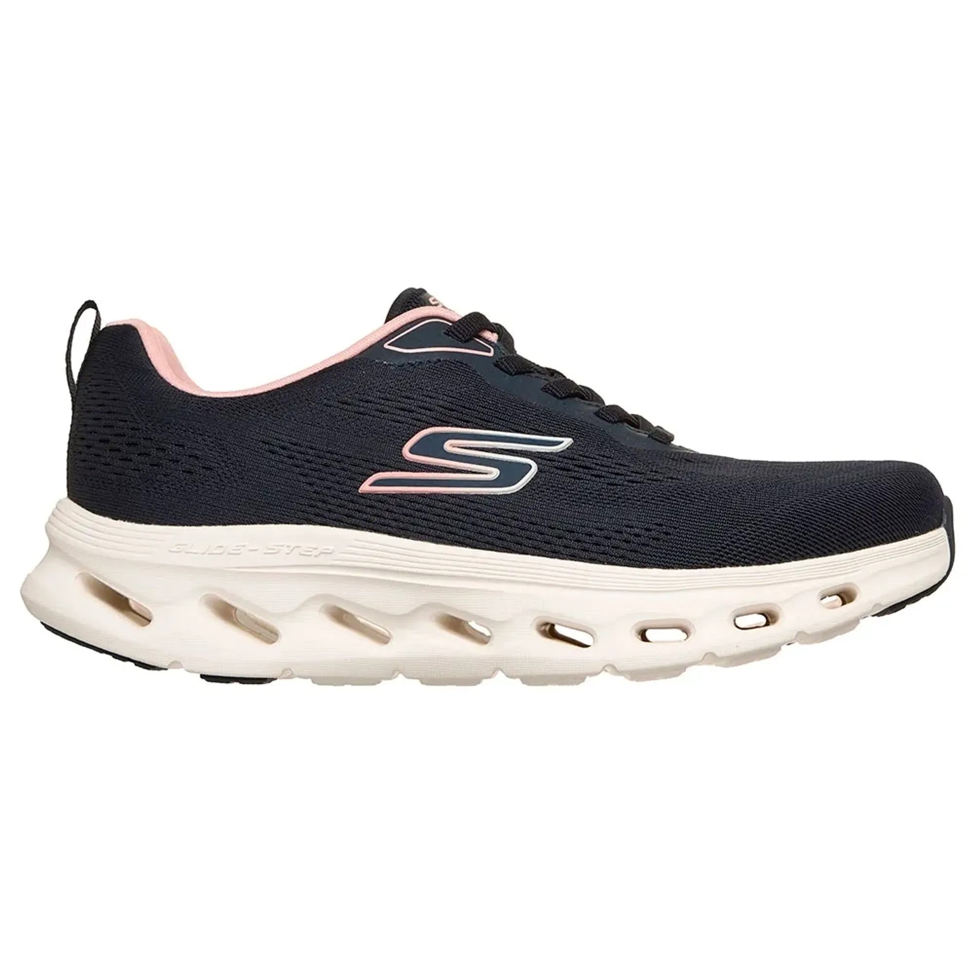Skechers Women's GO WALK Glide-Step 2.0 - Kristee Sneaker in Navy Blue/Pink