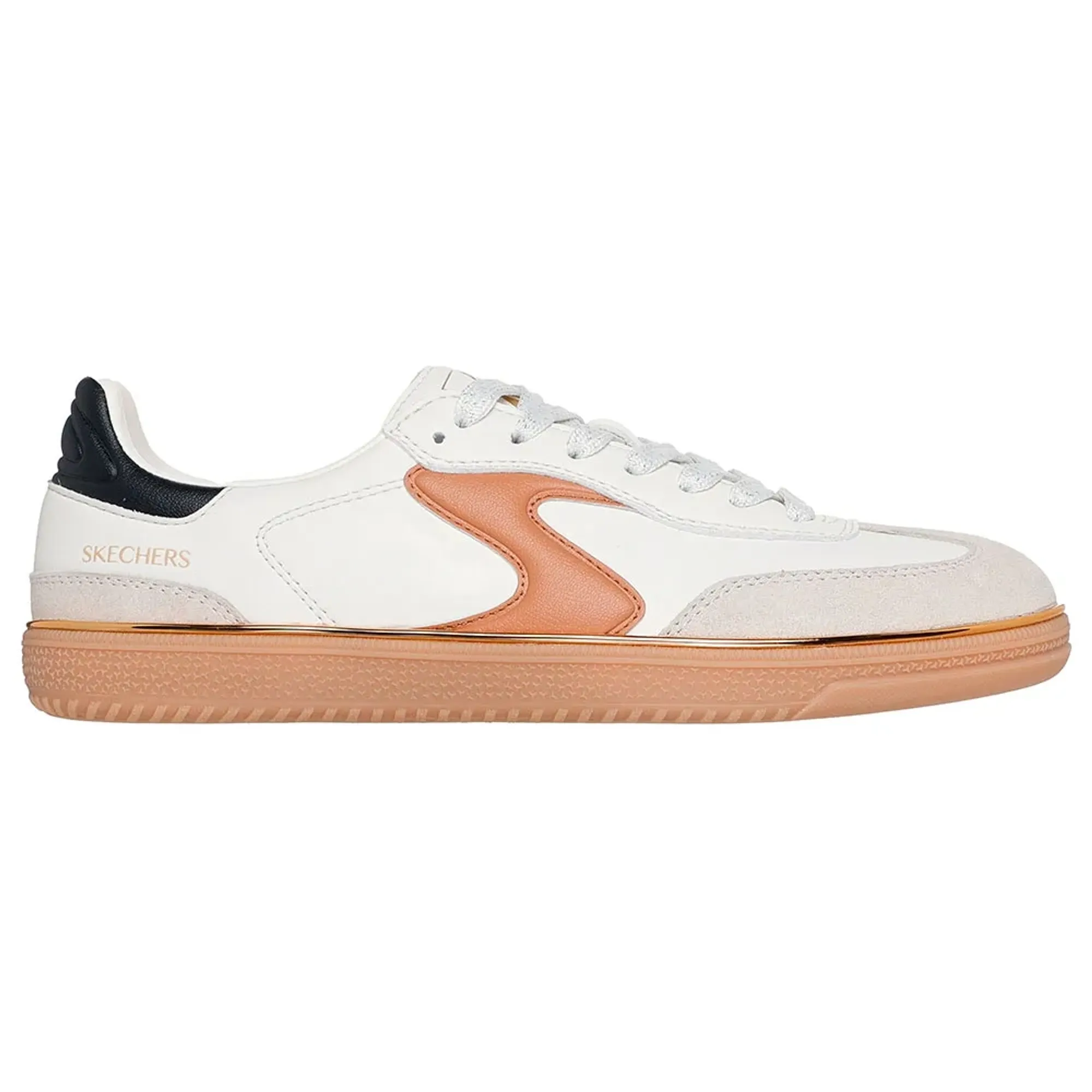 Skechers Women's Hotshot - Living Luxe Sneaker in Natural/Brown