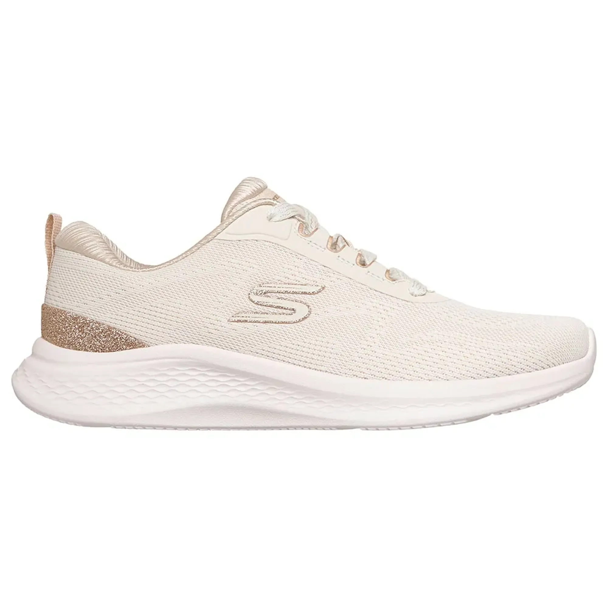 Skechers Women's Skech-Lite Pro 2.0 - Brilliant Shimmer Sneaker in Natural/Gold