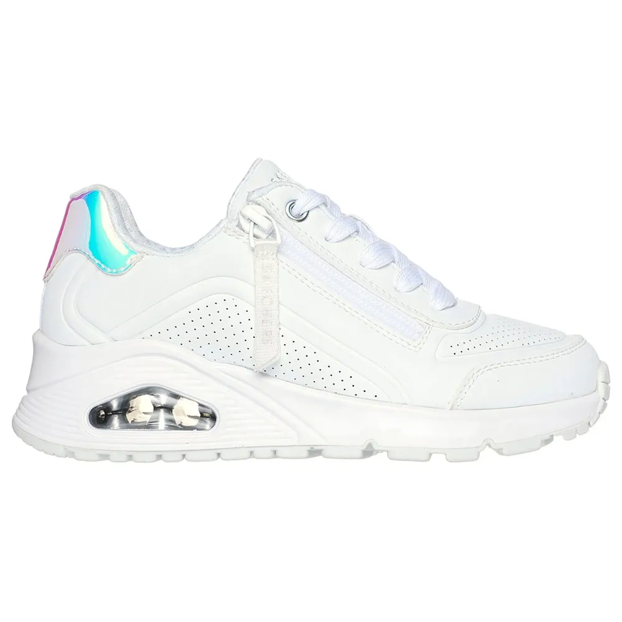Skechers Girls UNO Gen1 Sneaker in White