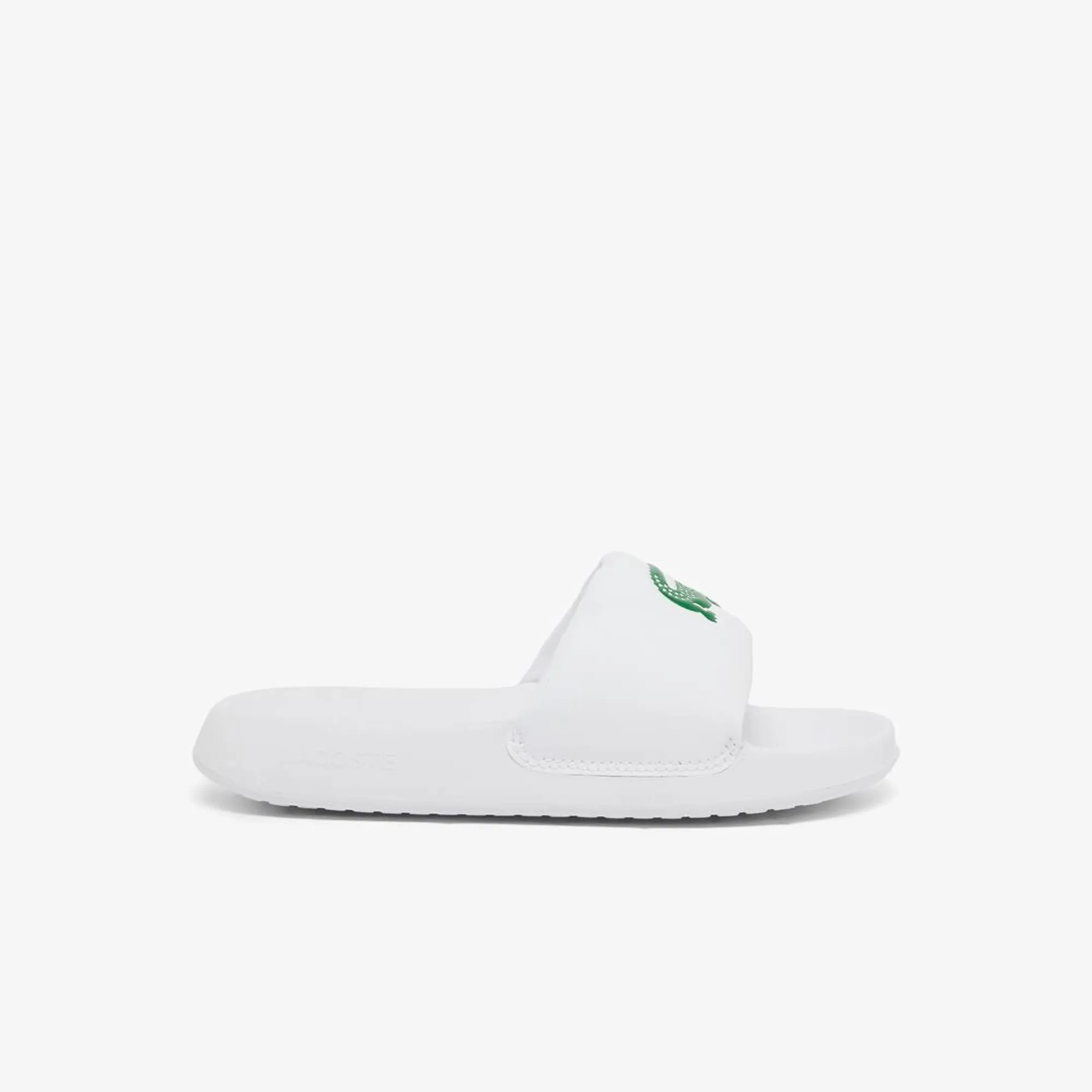 Lacoste Children's Serve Slides 1.0 - White & Dark Green