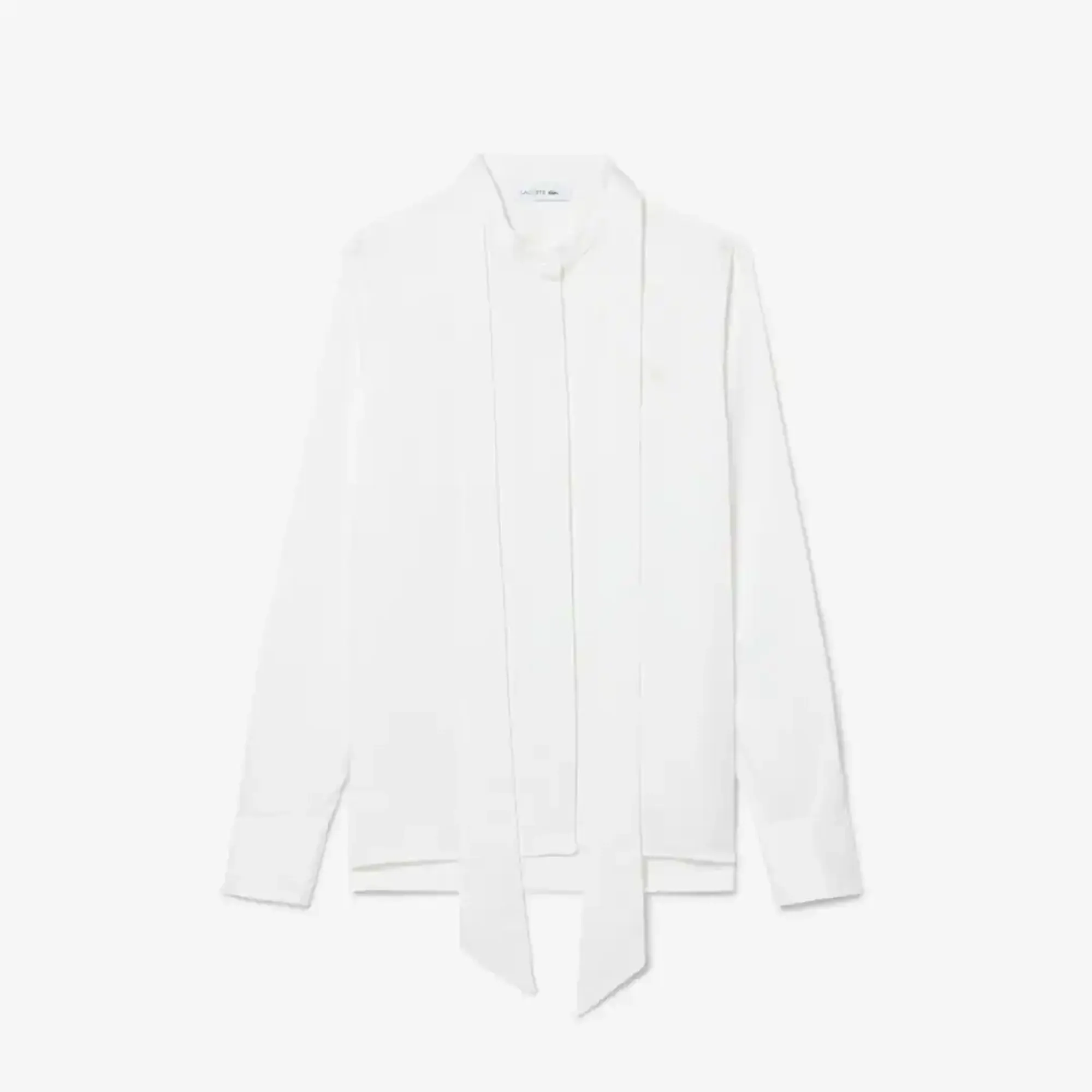 Lacoste Regular Fit Removable Tie Collar Shirt - White