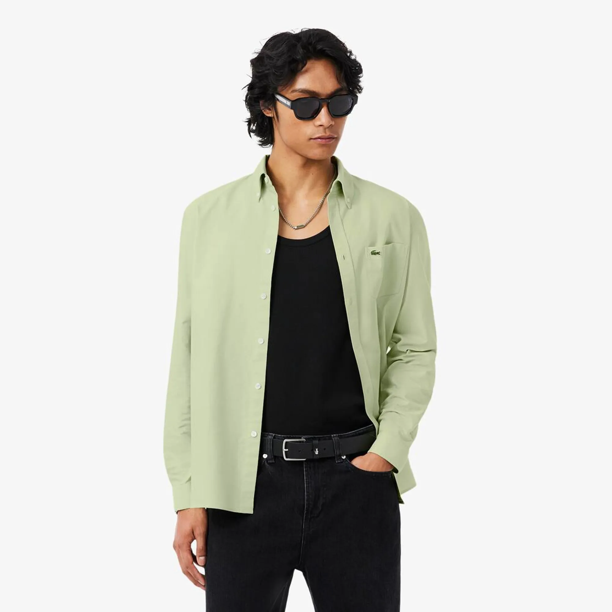 Lacoste Regular Fit Oxford Shirt - Vert
