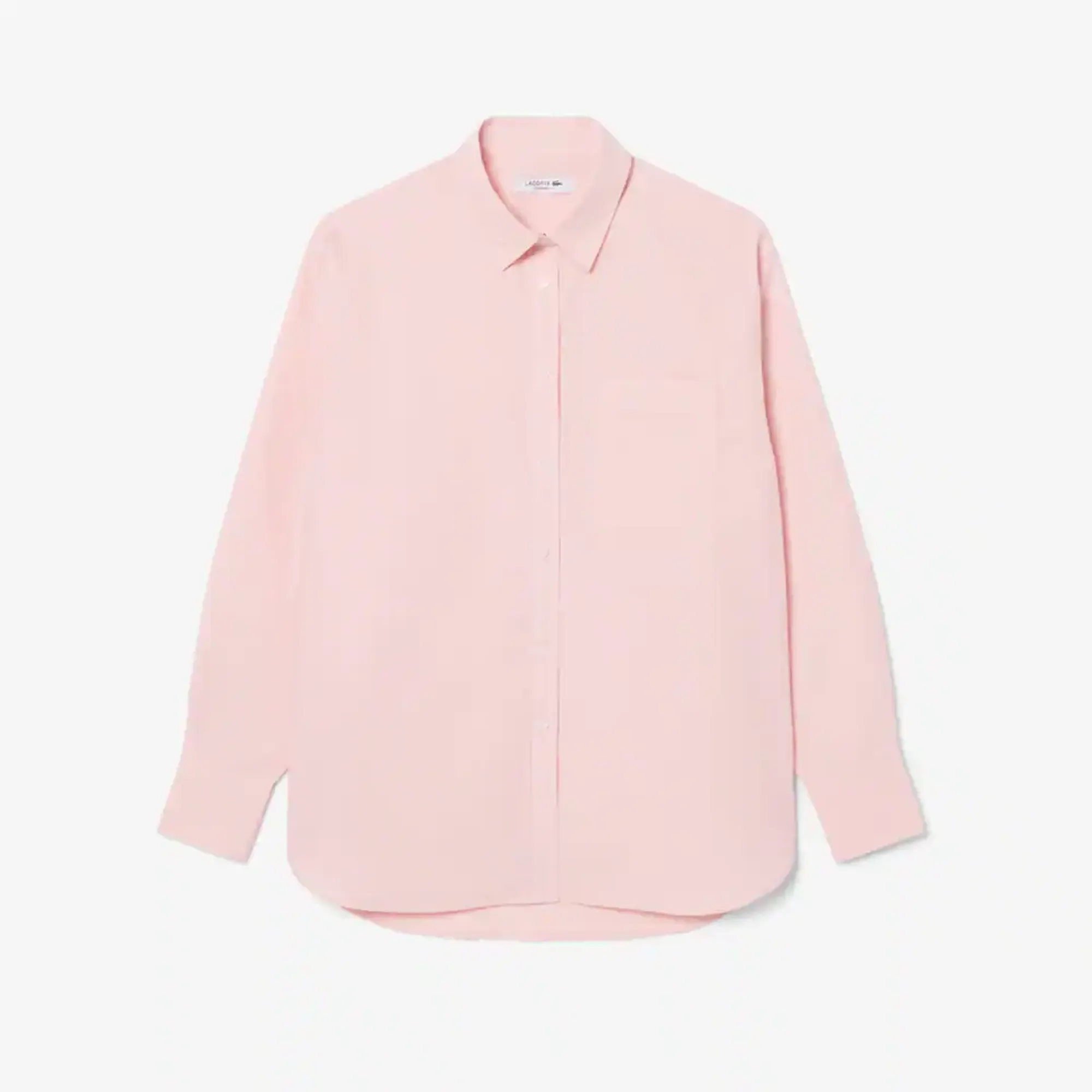 Lacoste Oversized Cotton Poplin Shirt - Light Pink
