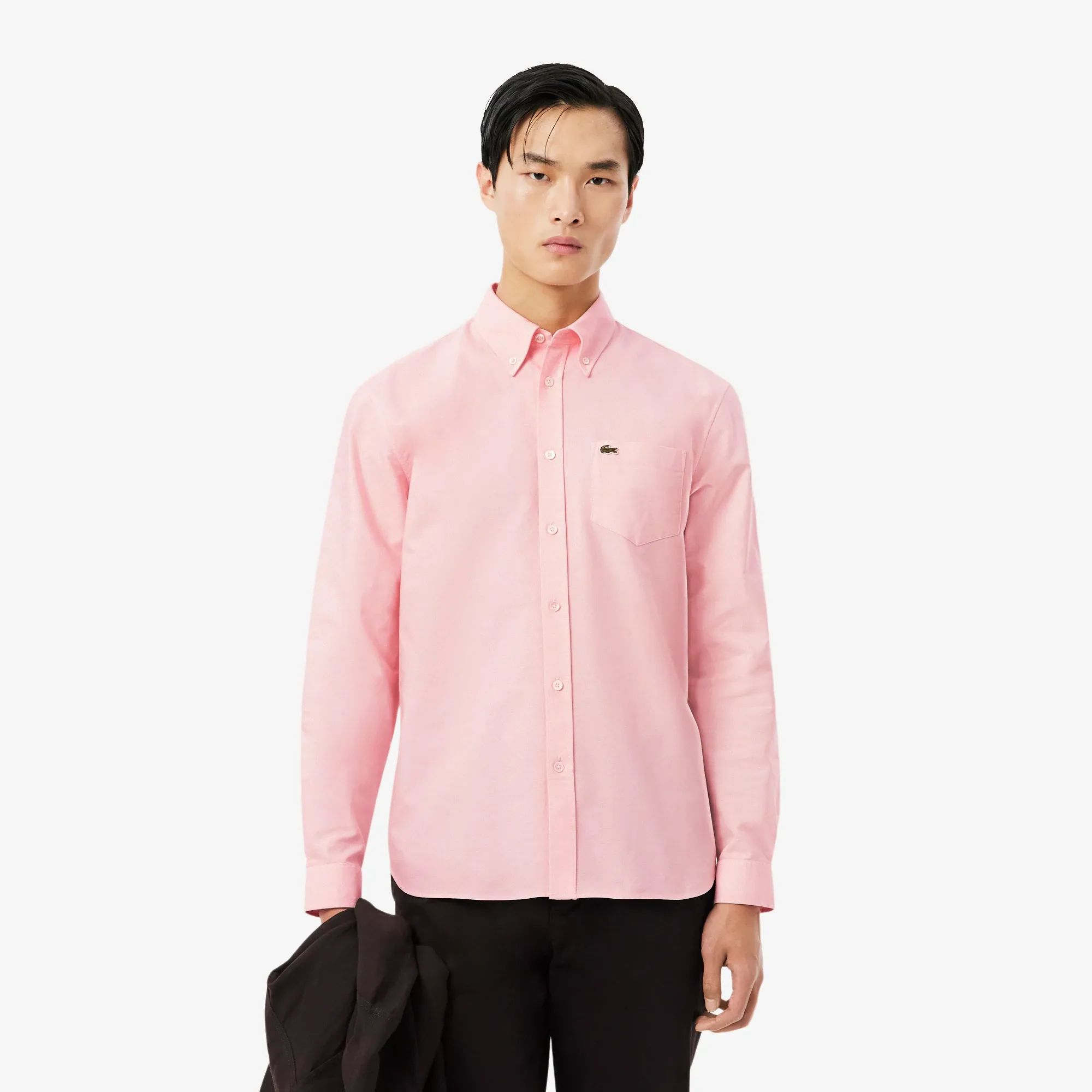 Lacoste Regular Fit Oxford Shirt - Light Pink