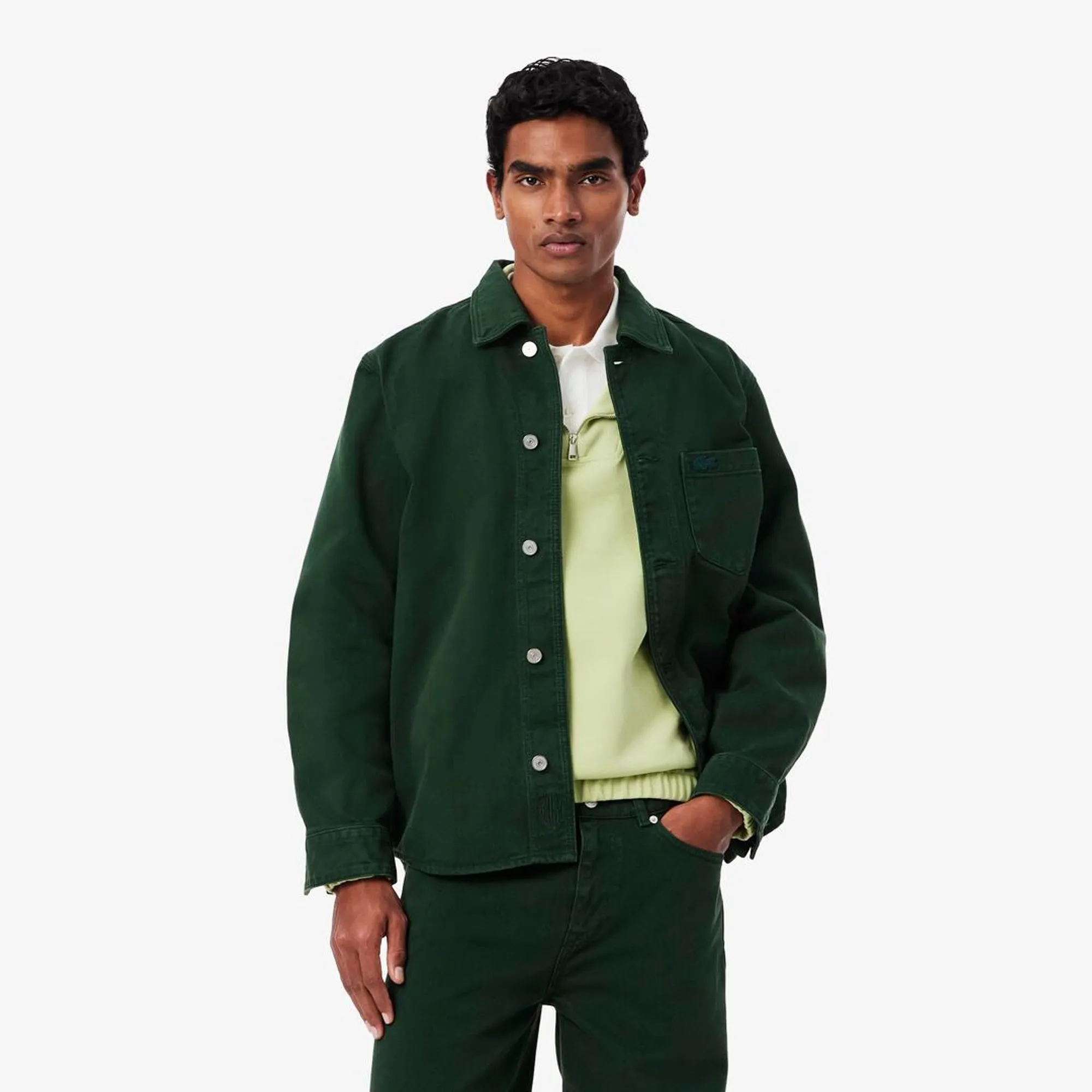 Lacoste Oversized Denim Overshirt - Green