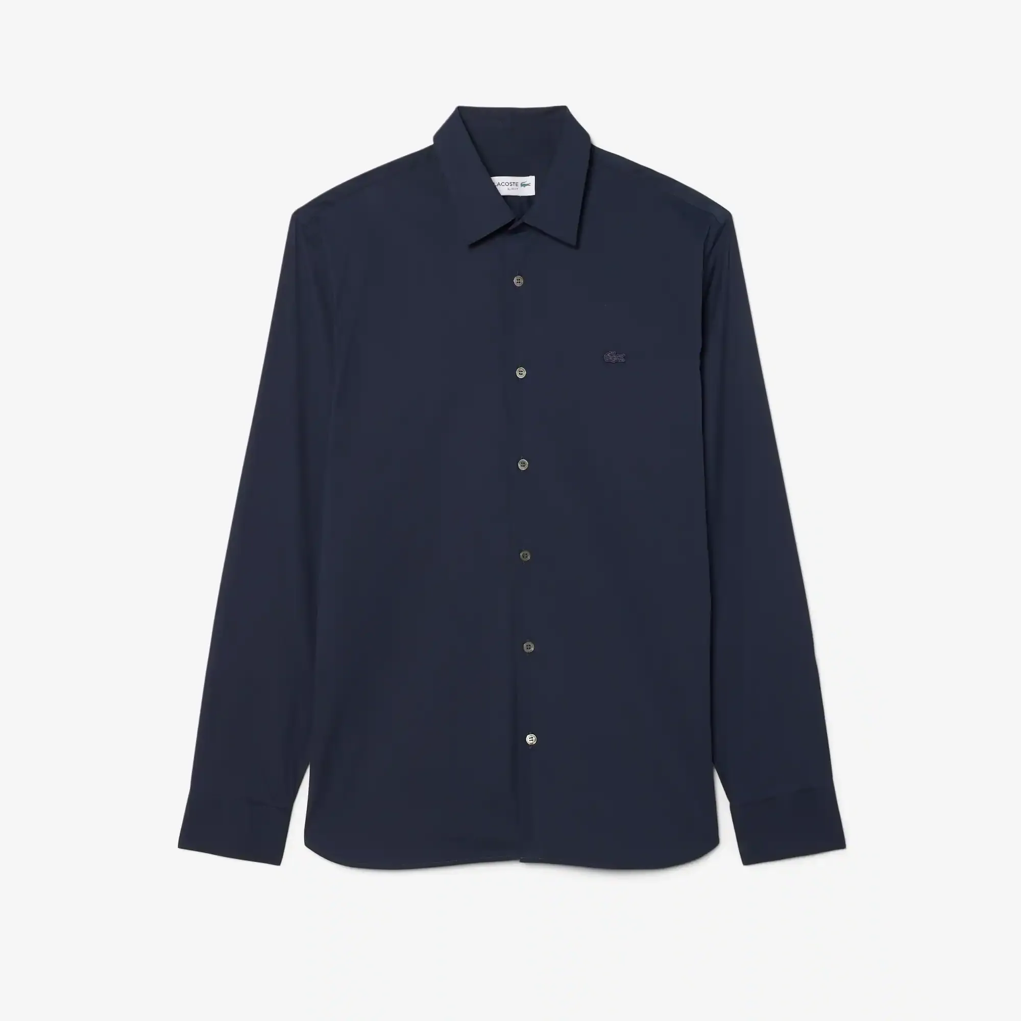 Lacoste Slim Fit Stretch Poplin Shirt - Midnight Blue
