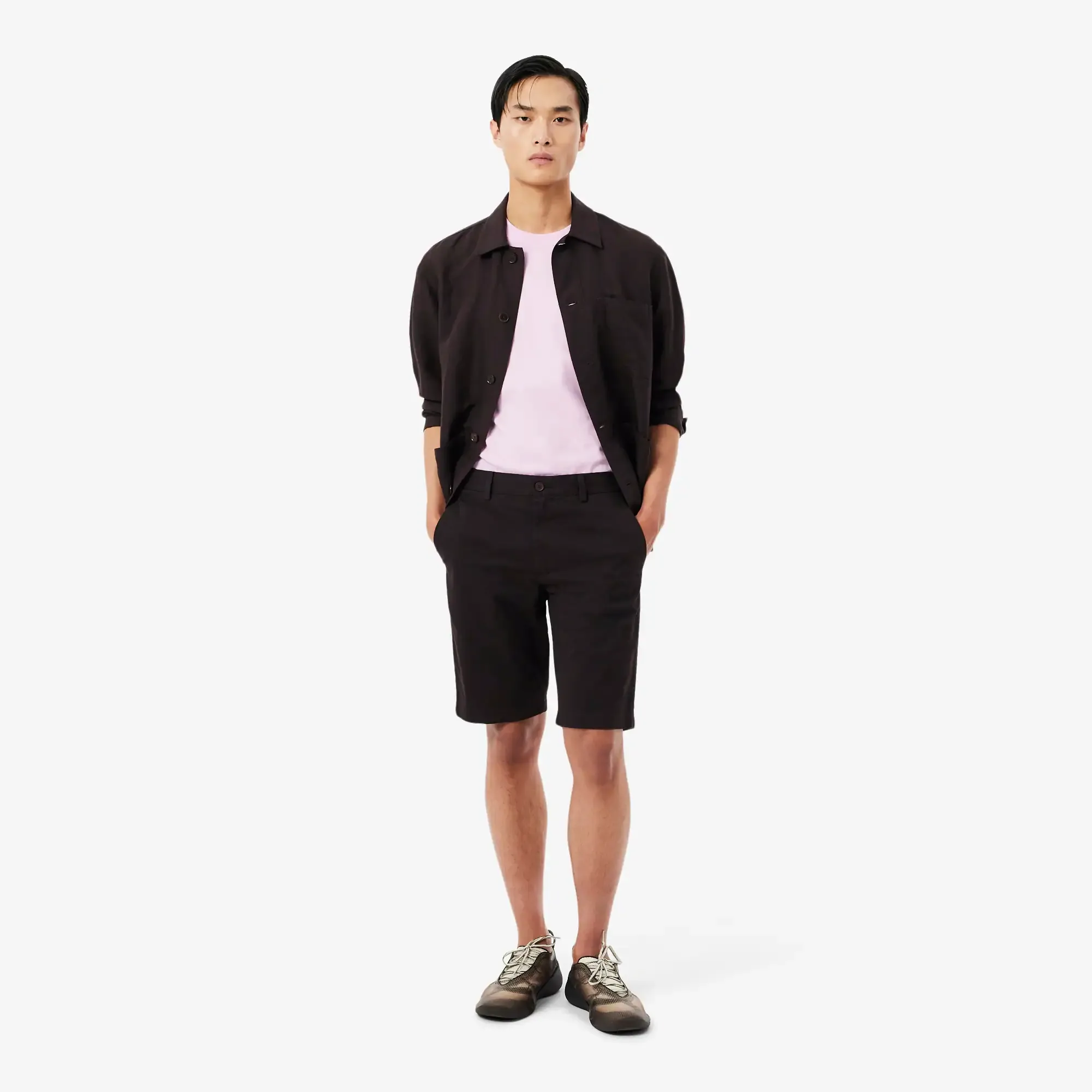 Lacoste Stretch Twill Chino Shorts - Brown