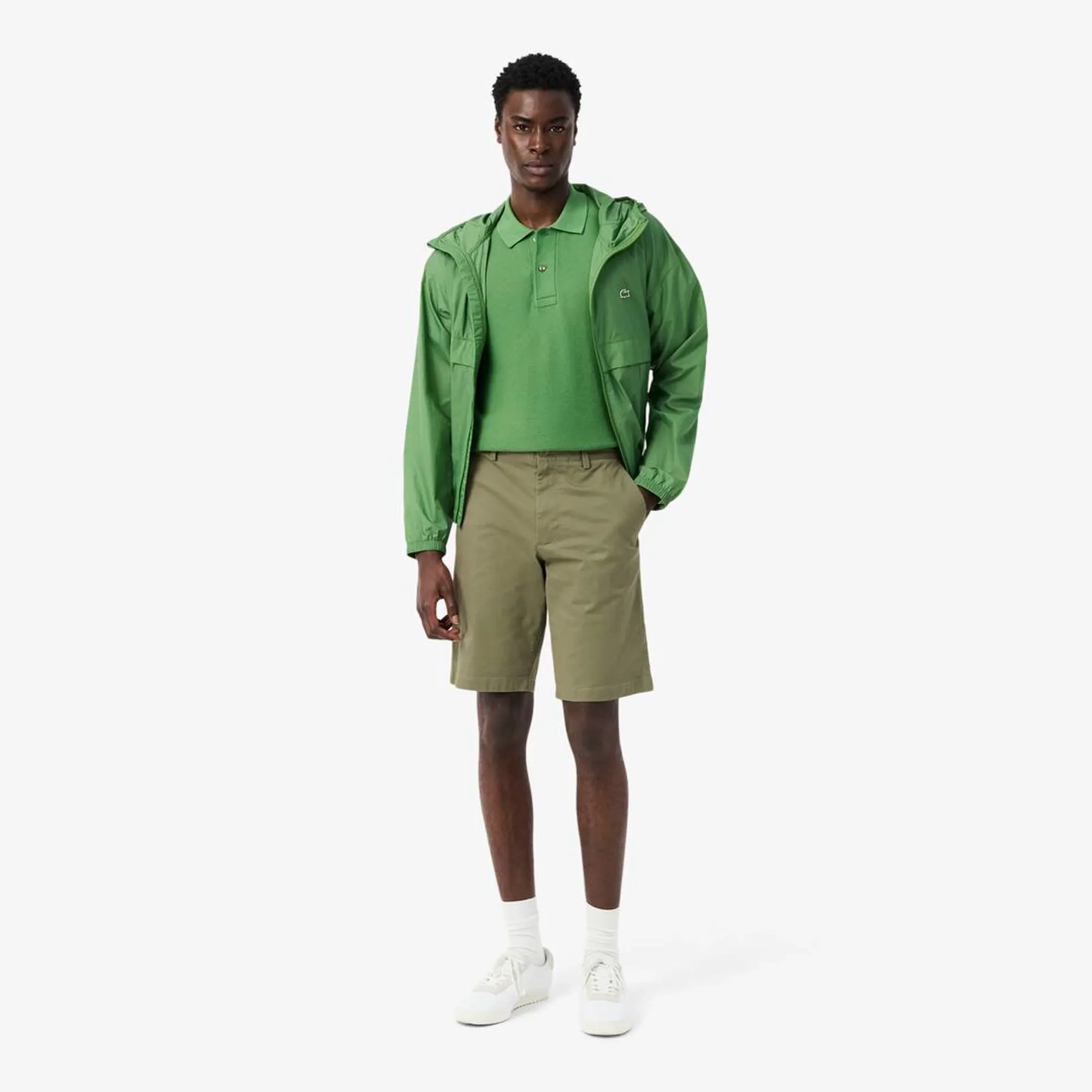 Lacoste Stretch Twill Chino Shorts - Khaki Green