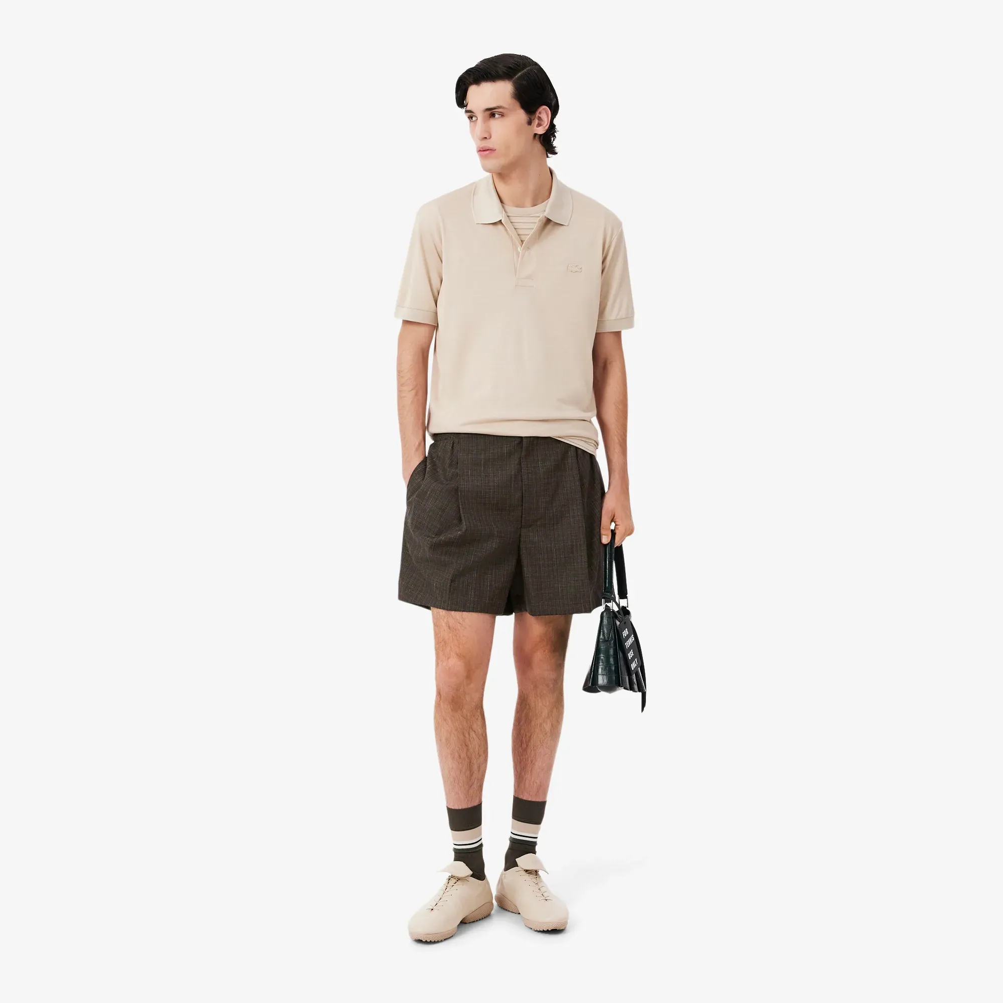 Lacoste Runway Tailored Wool Bermuda Shorts - Brown