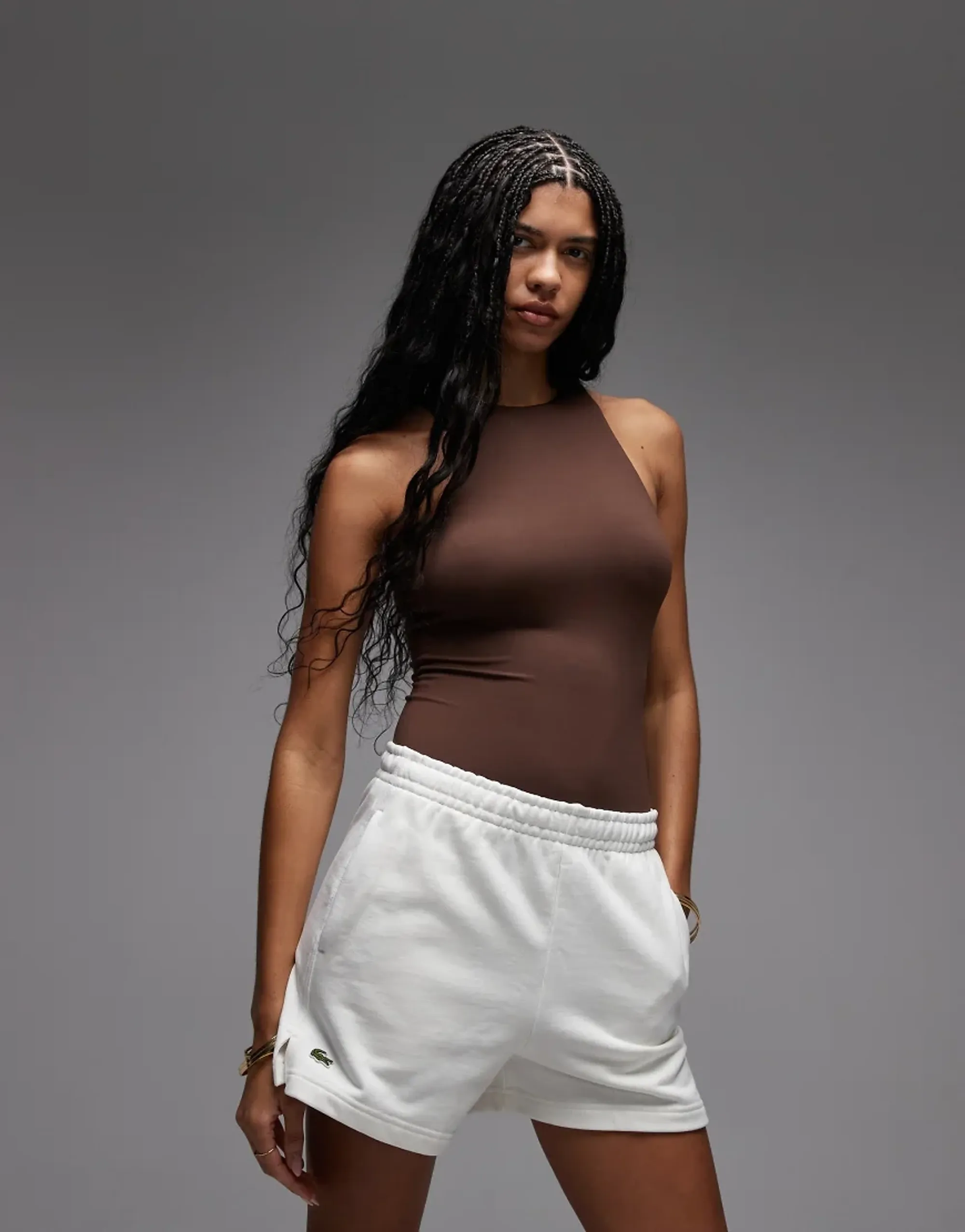 Lacoste Fleece Shorts - White